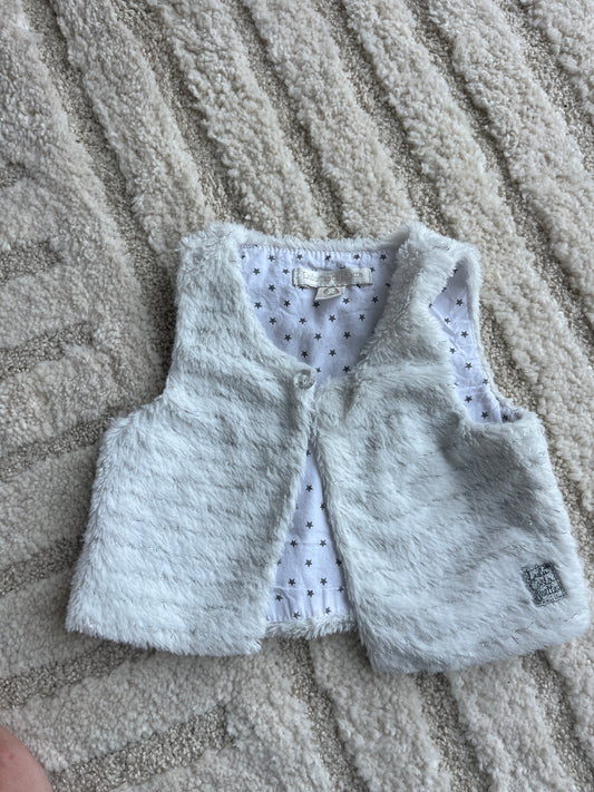 Gilet sans manches crème Lulu Castagnette - 12 mois