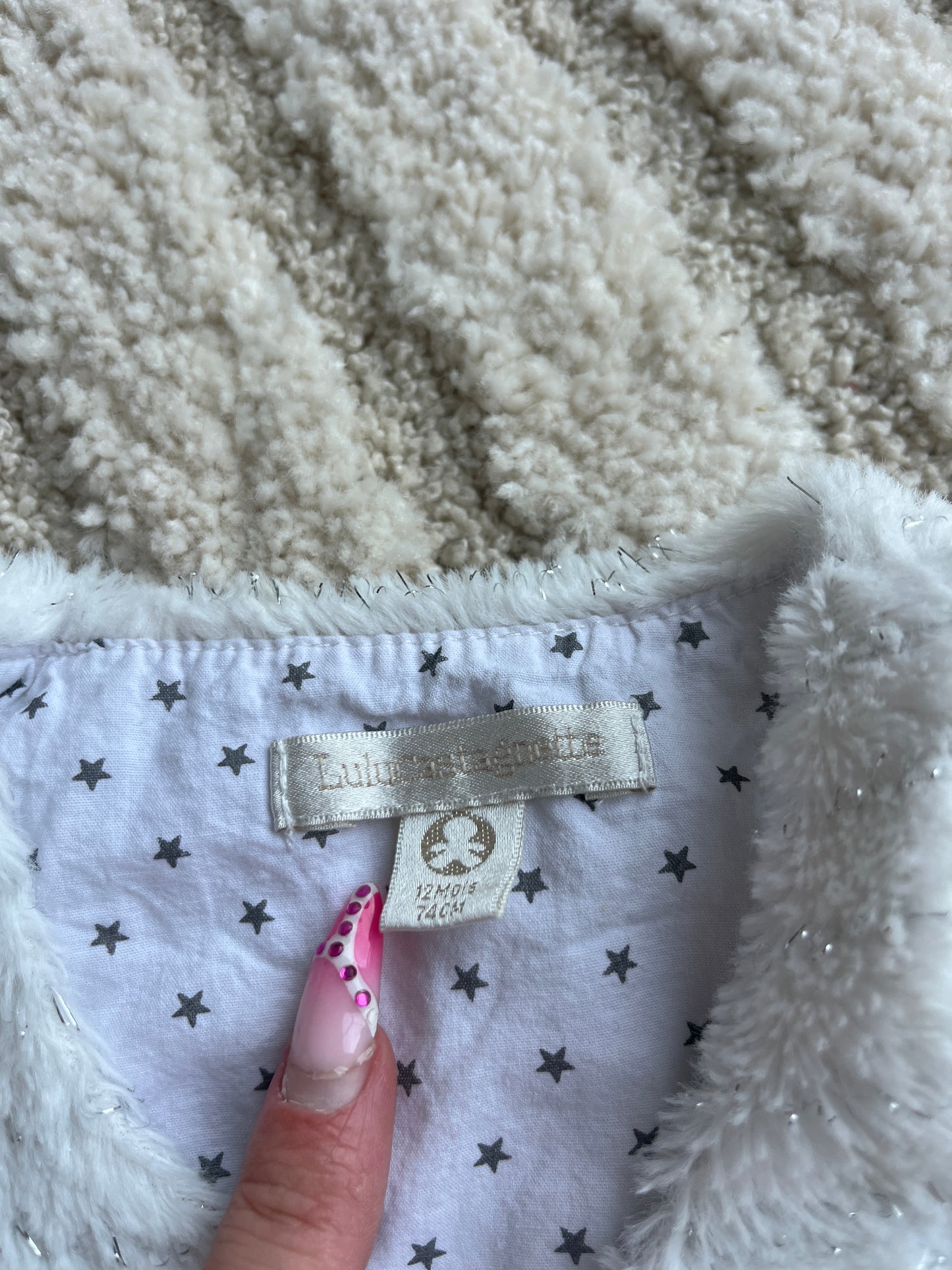 Gilet sans manches crème Lulu Castagnette - 12 mois