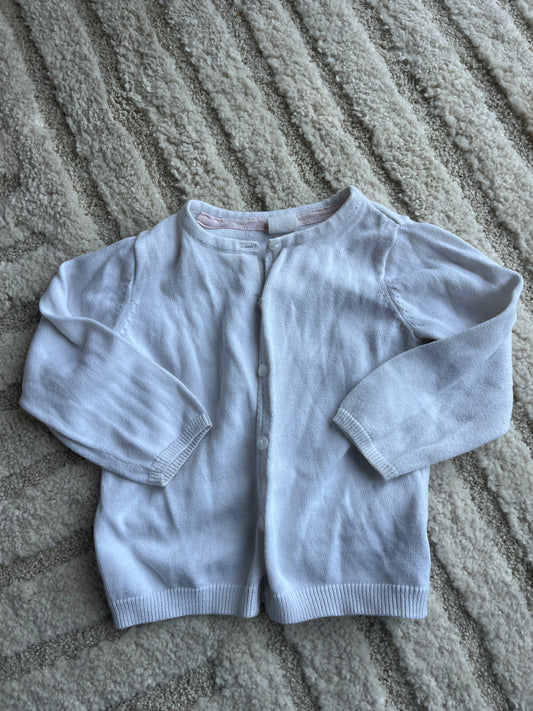 Gilet à manches longues blanc H&M - 80 cm