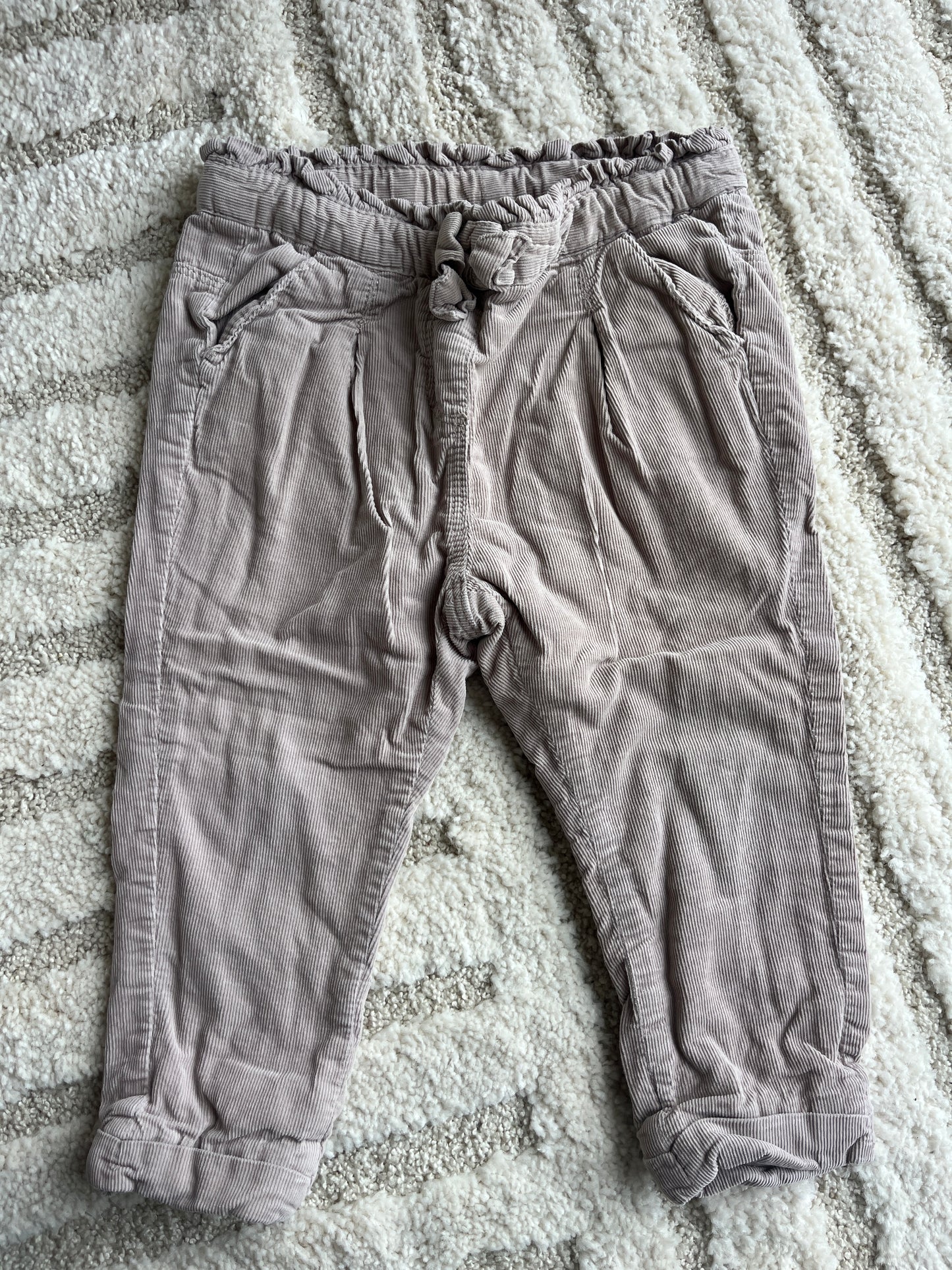 Pantalon beige velours côtelé TAO - 23 mois