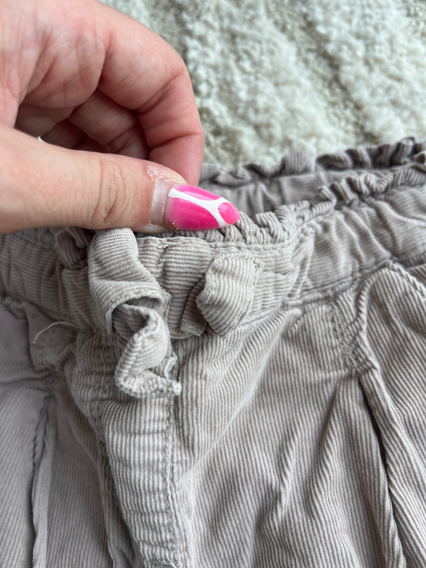 Pantalon beige velours côtelé TAO - 23 mois