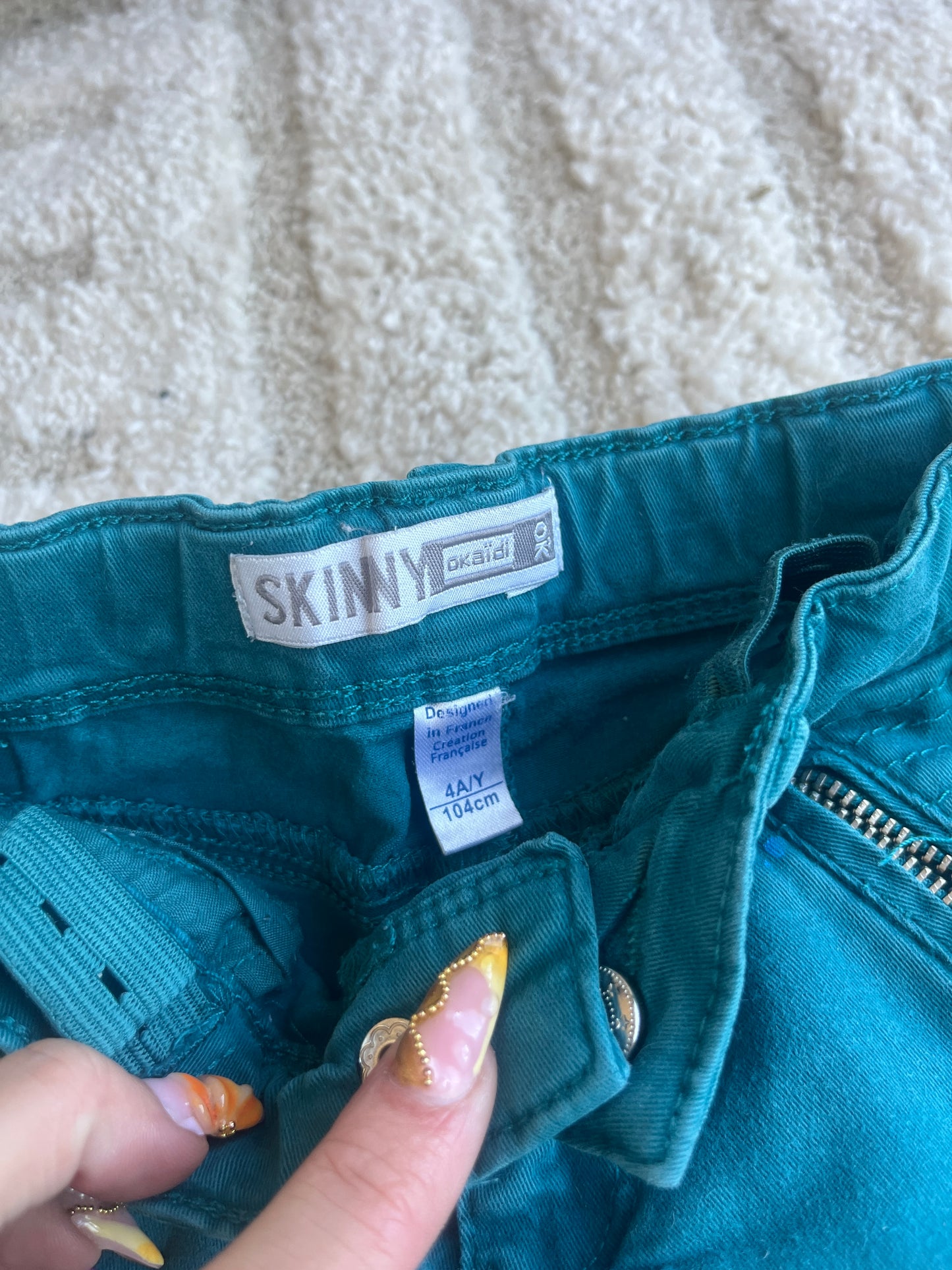 Jean skinny bleu turquoise Okaïdi - 4 ans