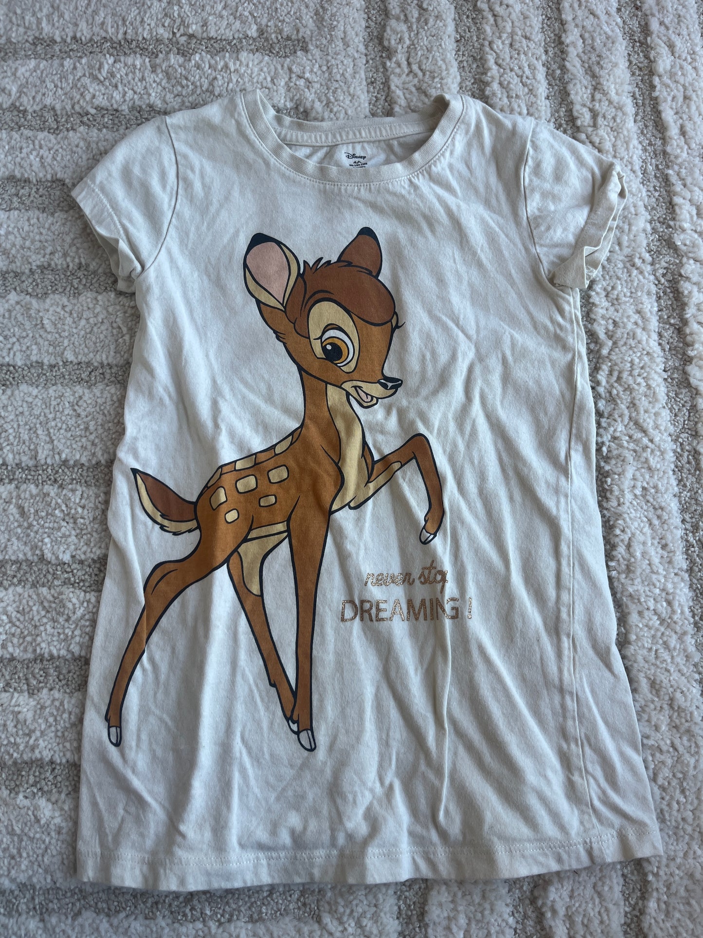 Robe à manches courtes crème Bambi - 4 ans