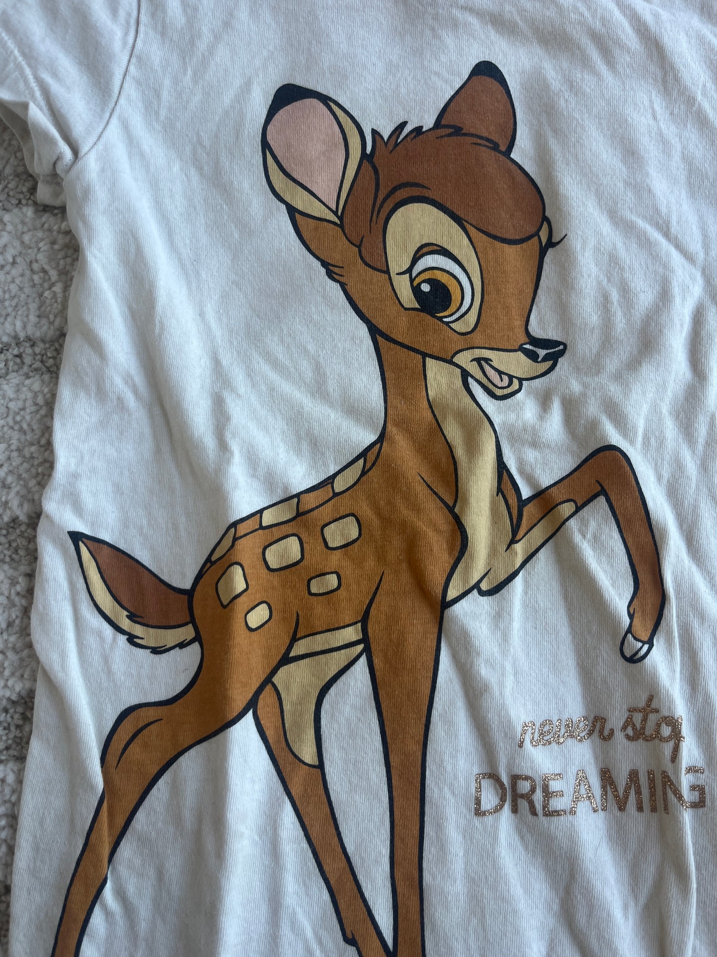 Robe à manches courtes crème Bambi - 4 ans