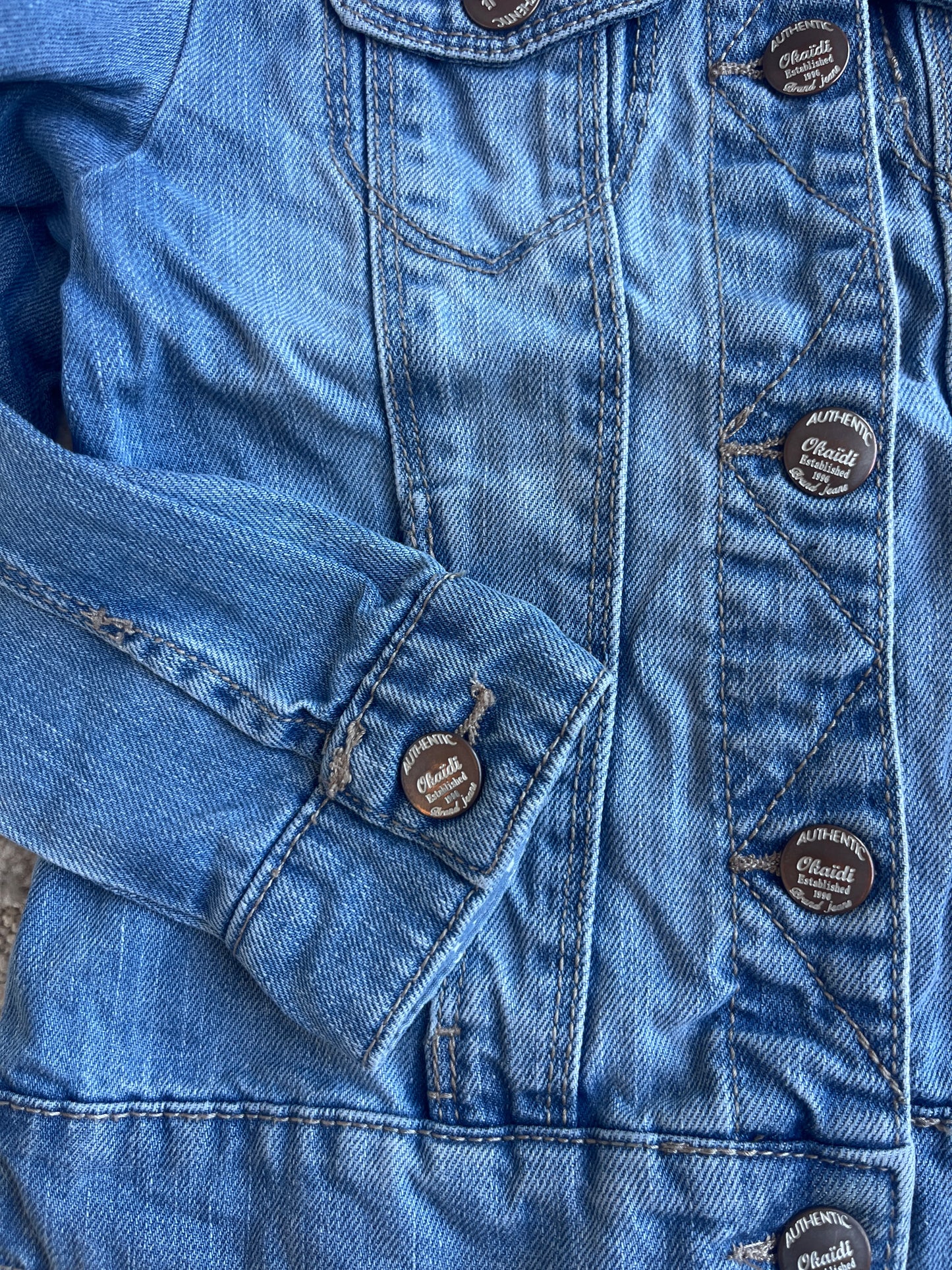 Veste en jean bleu intérieur étoiles Okaïdi - 5 ans