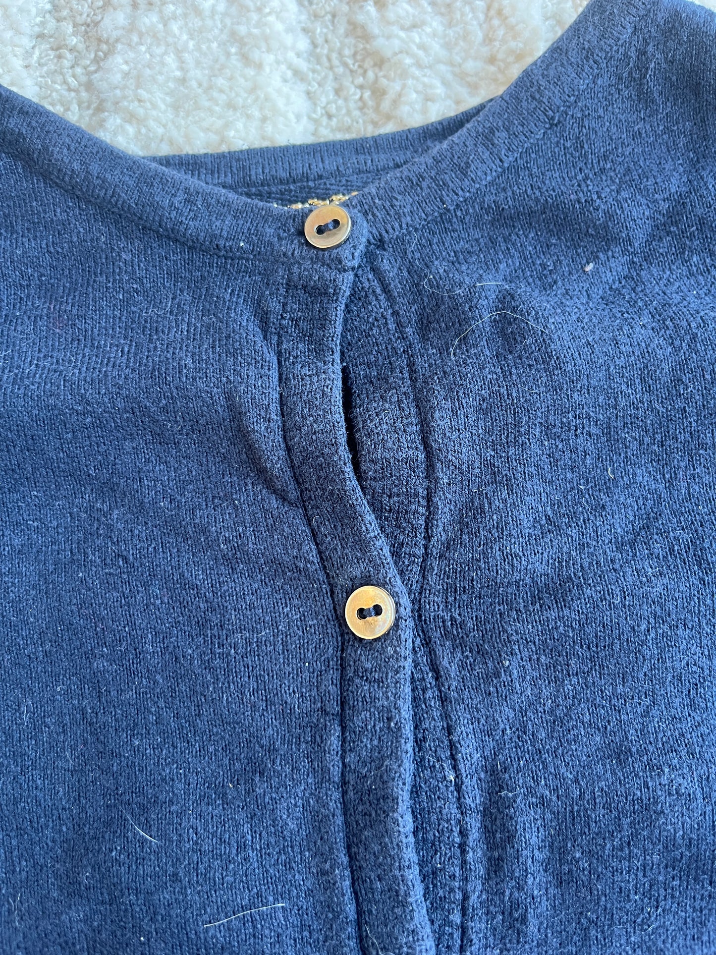 Cardigan à manches longues bleu marine - 6 ans