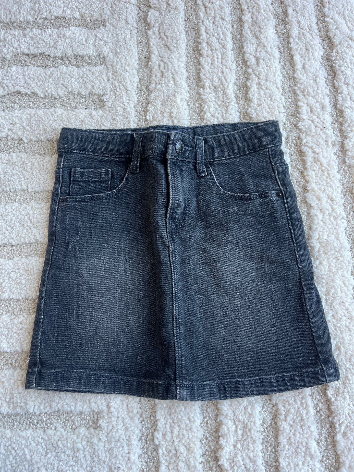 Jupe en jean gris foncé/noir - 6 ans