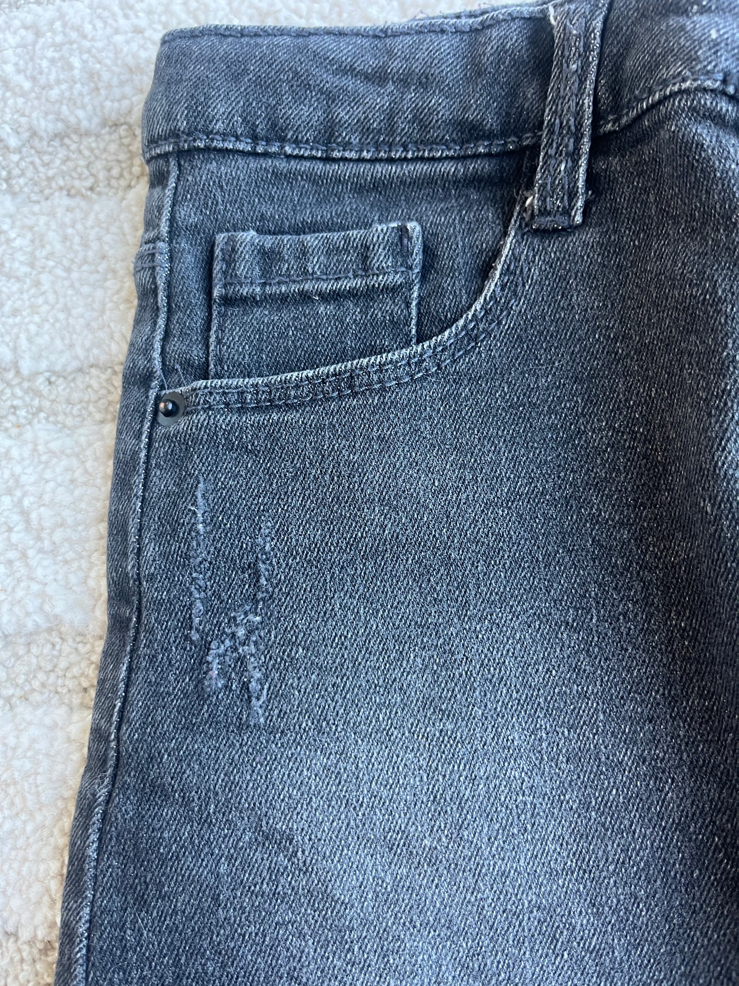 Jupe en jean gris foncé/noir - 6 ans