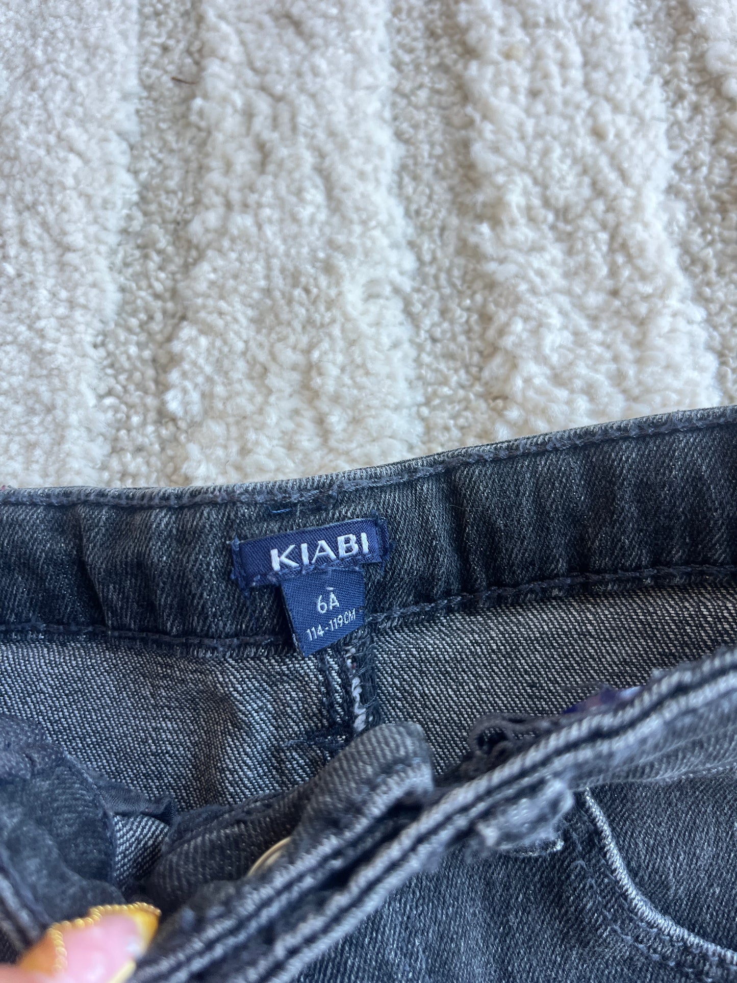 Jupe en jean gris foncé/noir - 6 ans