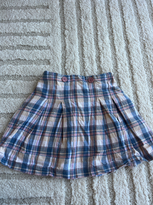 Jupe écolière à carreaux rose et bleu - 6/7 ans (122 cm)