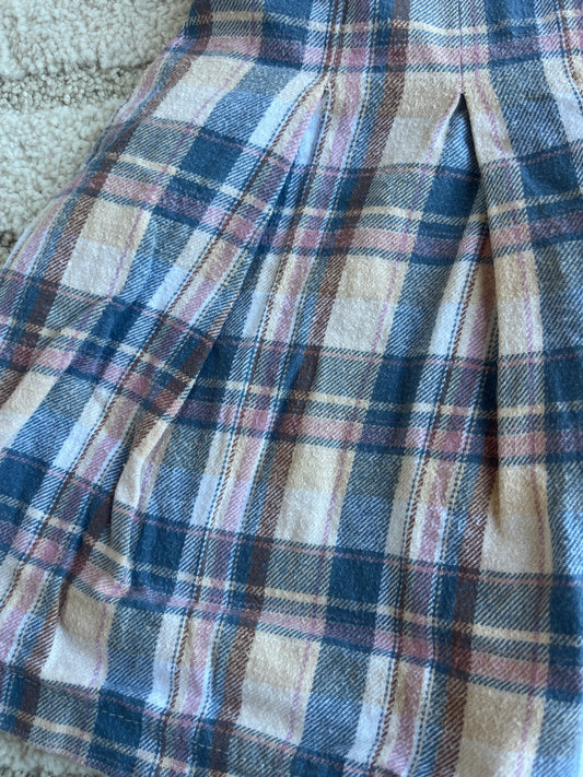 Jupe écolière à carreaux rose et bleu - 6/7 ans (122 cm)