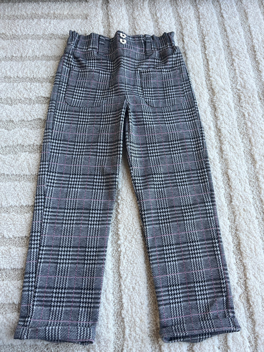 Pantalon droit à carreaux et avec ourlets - 6/7 ans (122 cm)