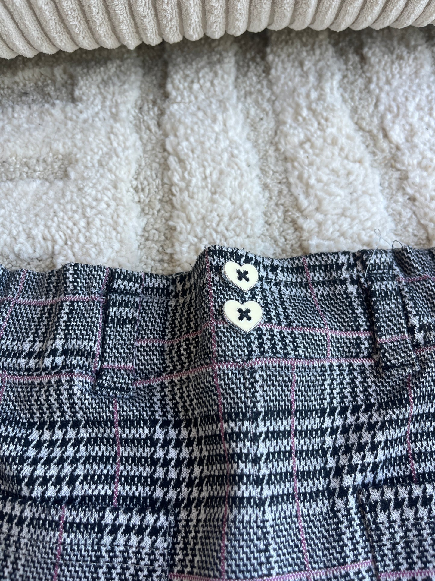 Pantalon droit à carreaux et avec ourlets - 6/7 ans (122 cm)