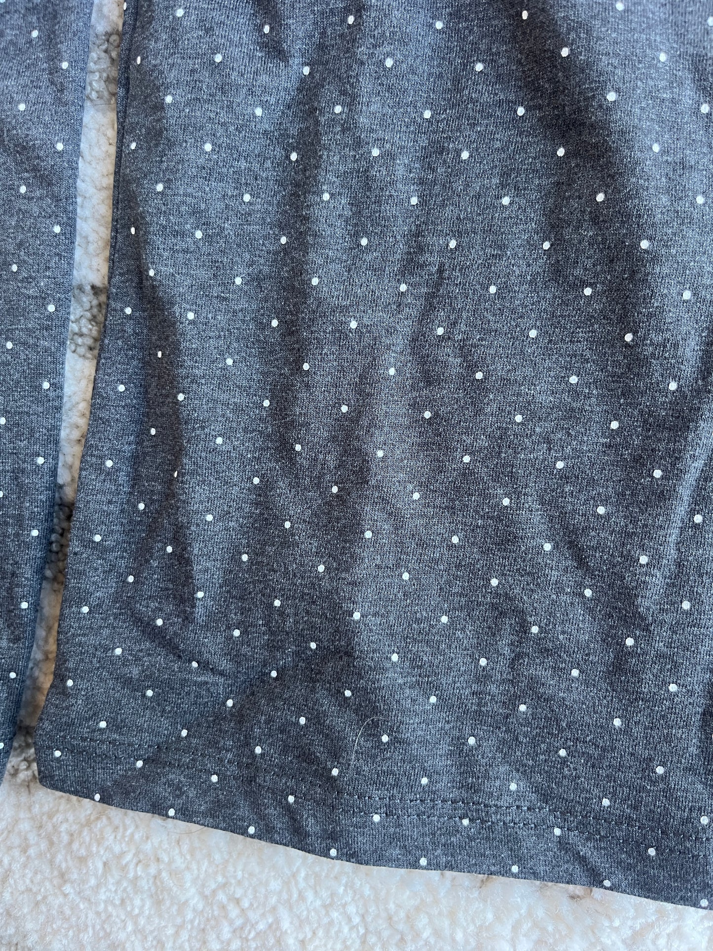 T-shirt à manches longues gris à pois « bonjour » - 6/7 ans (122 cm)