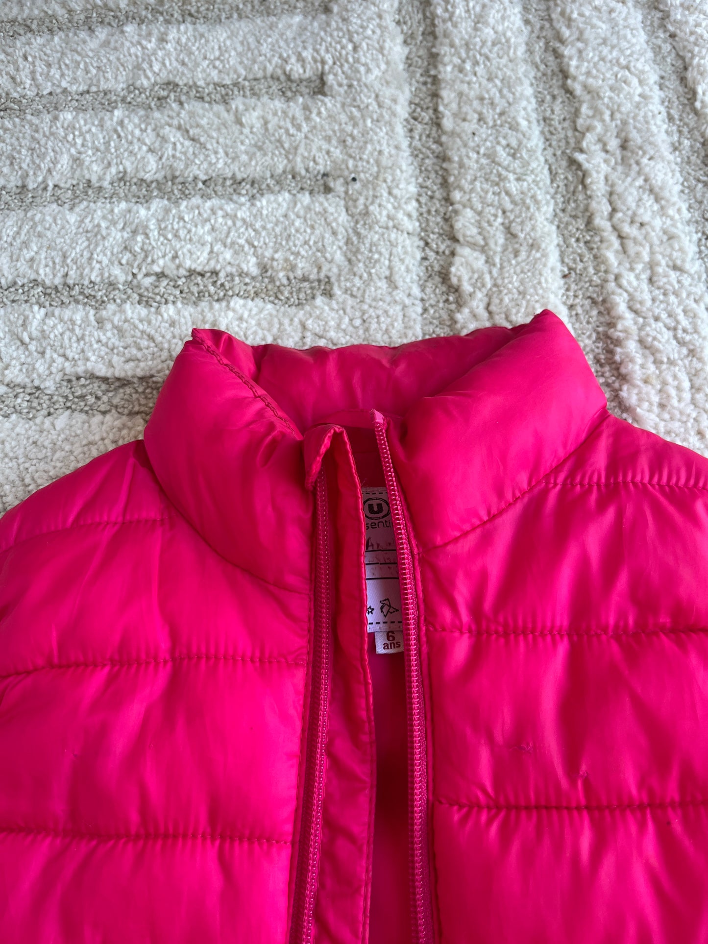 Doudoune sans manches matelassée rose - 6 ans