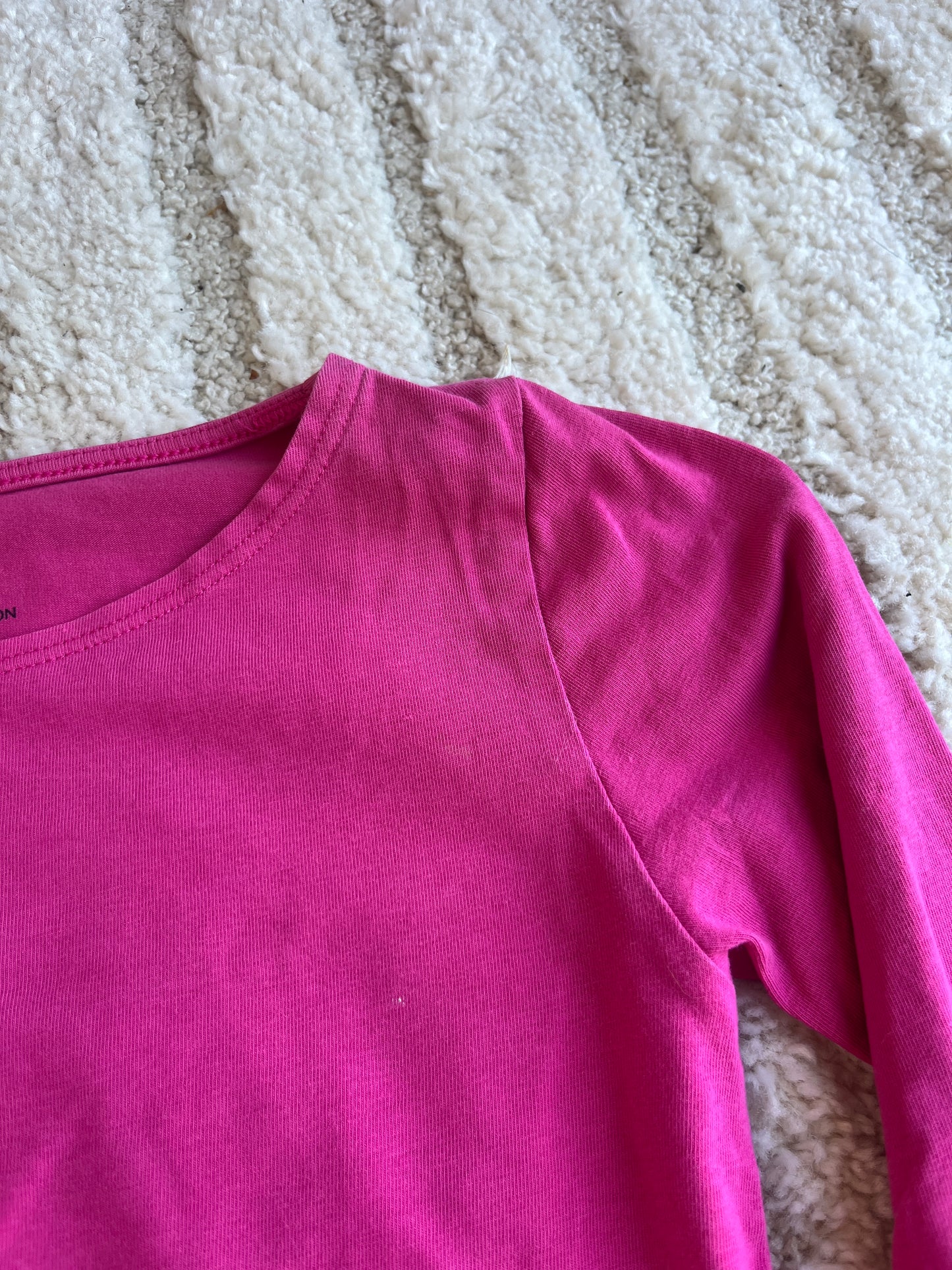 T-shirt à manches longues en jersey fuchsia H&M - 122/128 cm