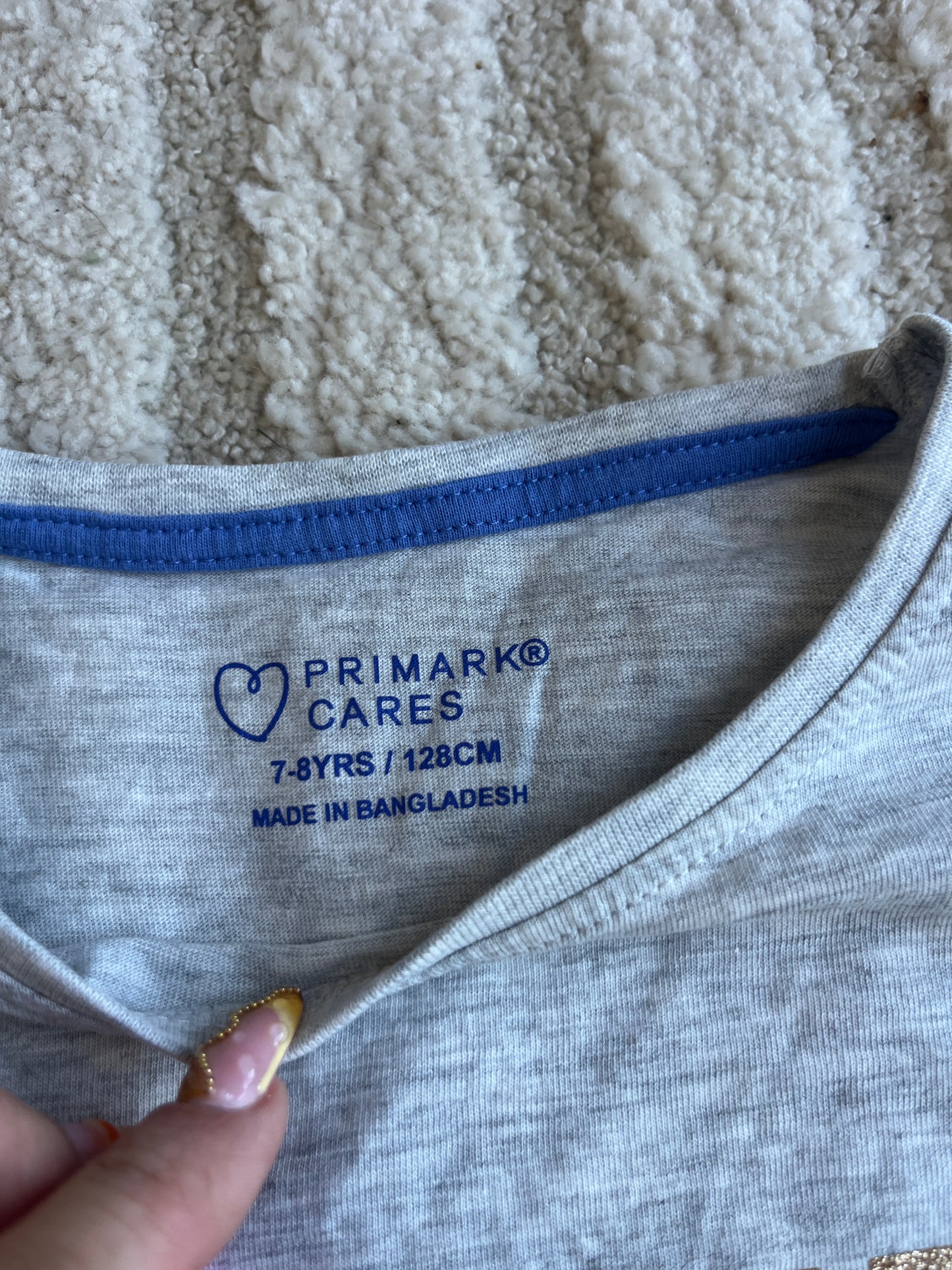 T-shirt à manches longues gris « stronger » - 7/8 ans (128 cm)