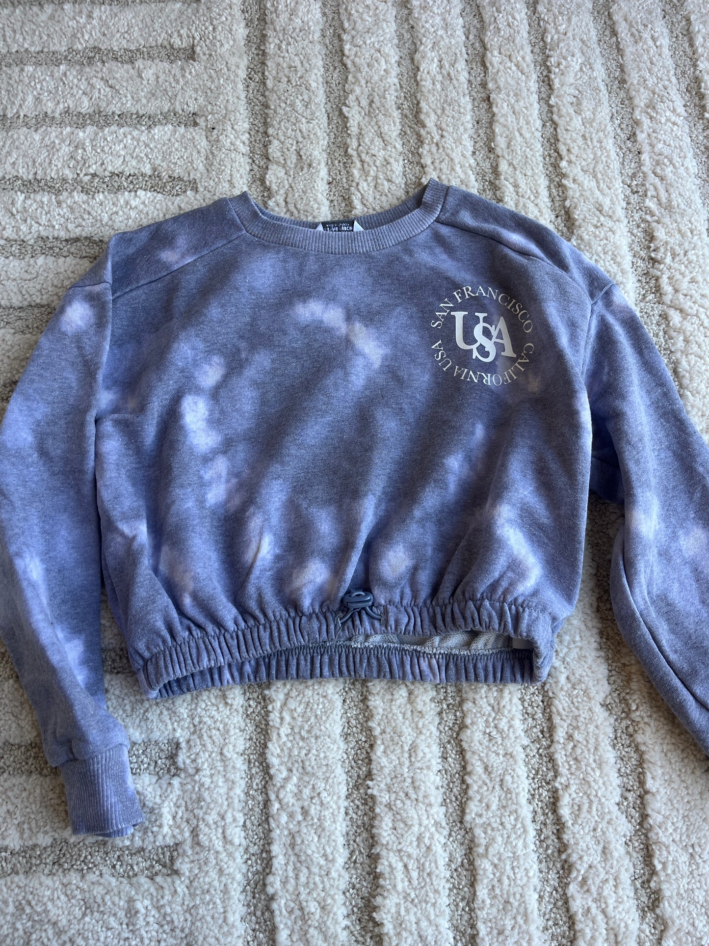Sweat court bleu « San Francisco California USA » - 7/8 ans (128 cm)