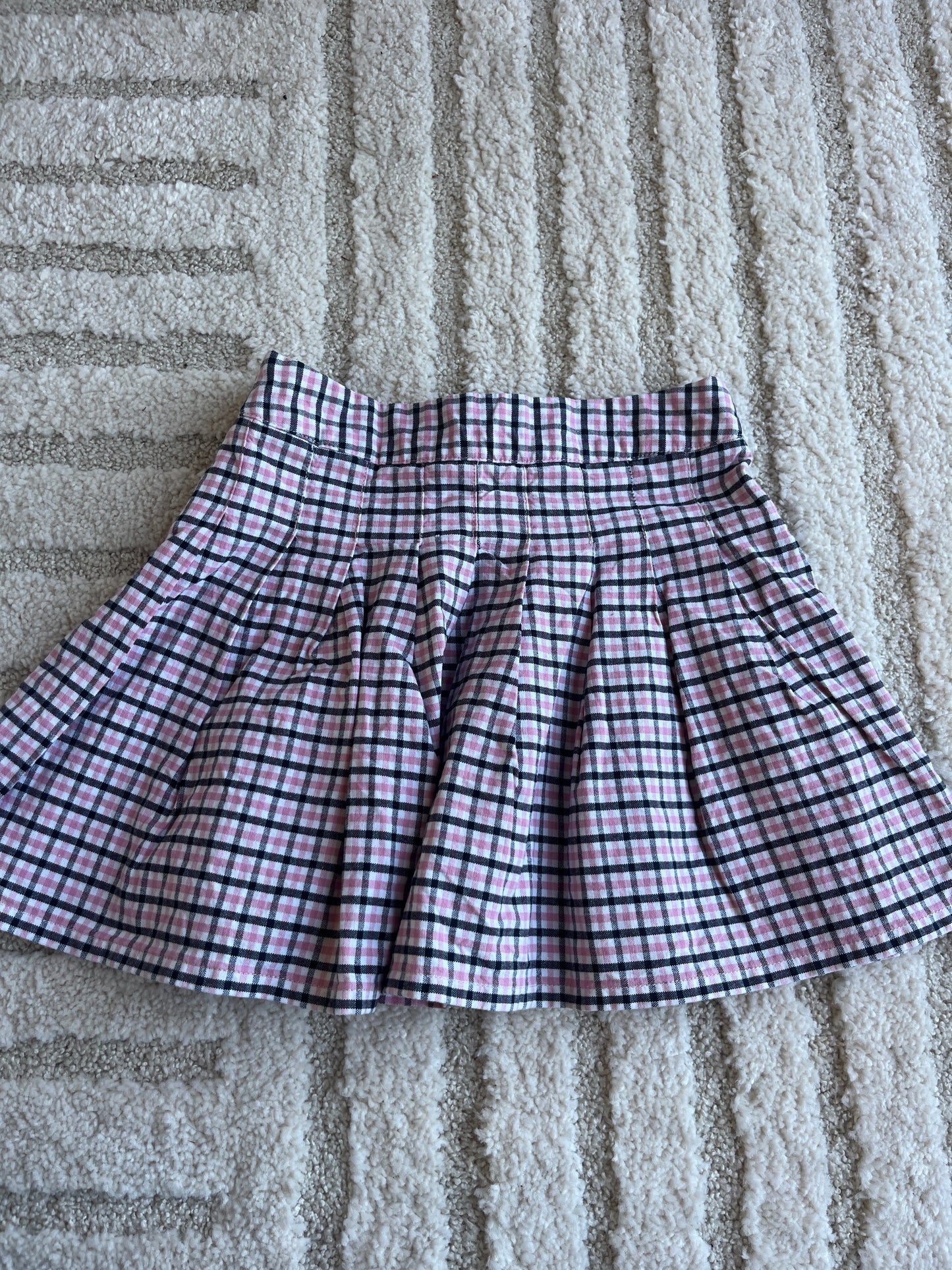 Jupe écolière à carreaux rose - 7/8 ans (128 cm)