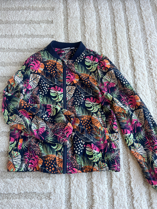 Veste légère à zip motifs feuilles colorées - 7/8 ans (122/128 cm)