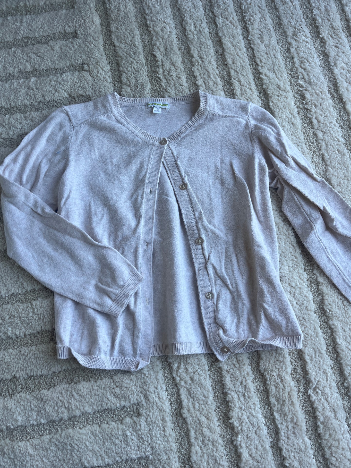 Cardigan à manches longues crème Vertbaudet - 8 ans