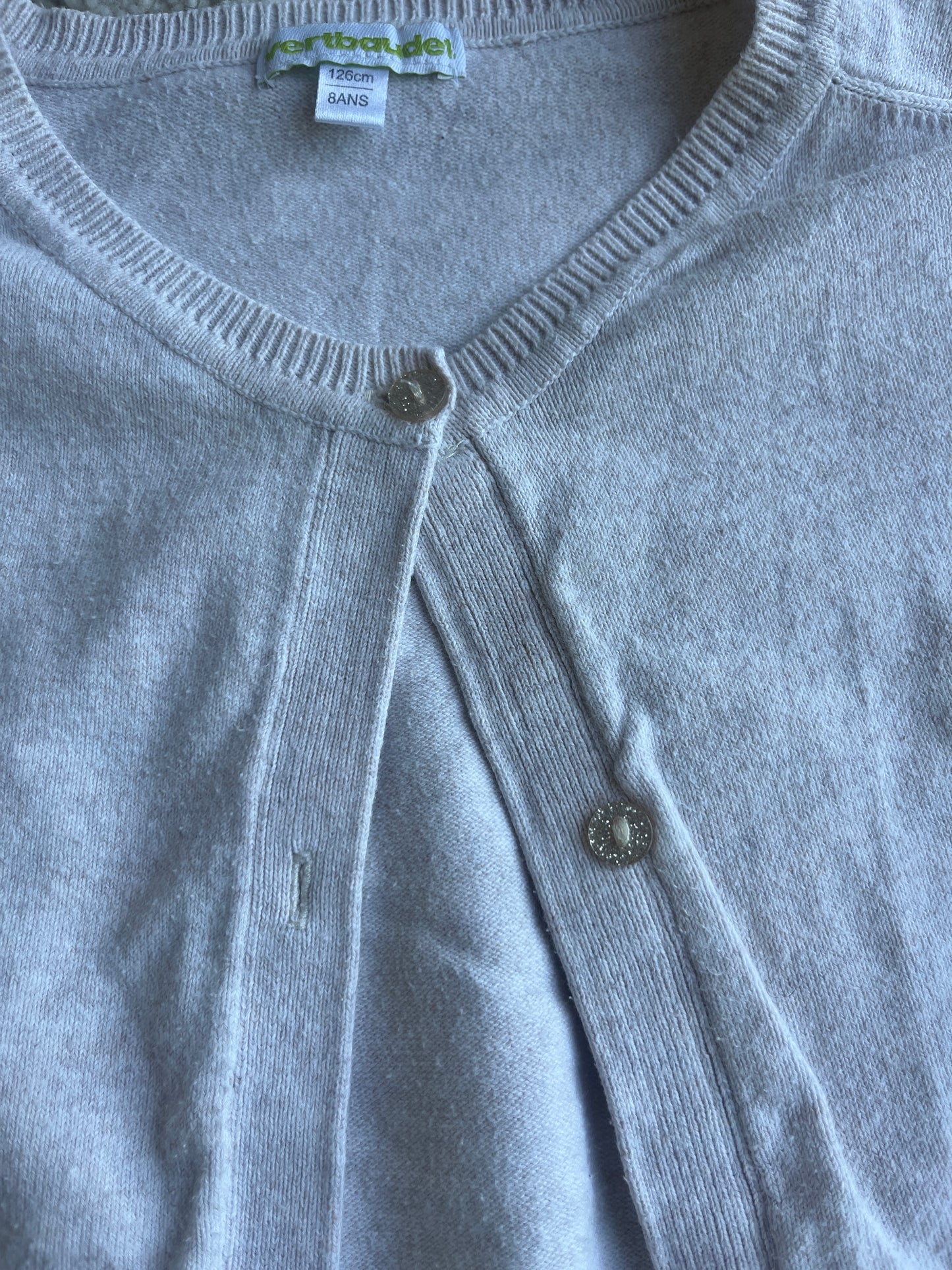 Cardigan à manches longues crème Vertbaudet - 8 ans