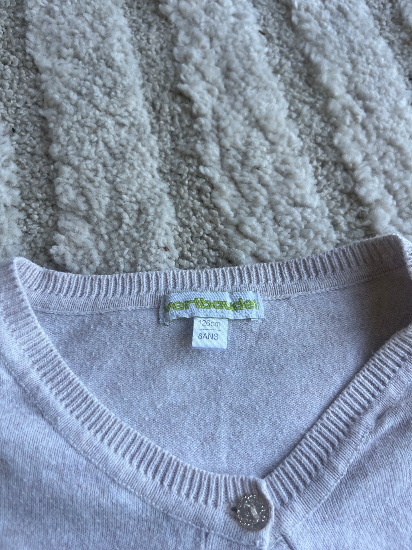 Cardigan à manches longues crème Vertbaudet - 8 ans