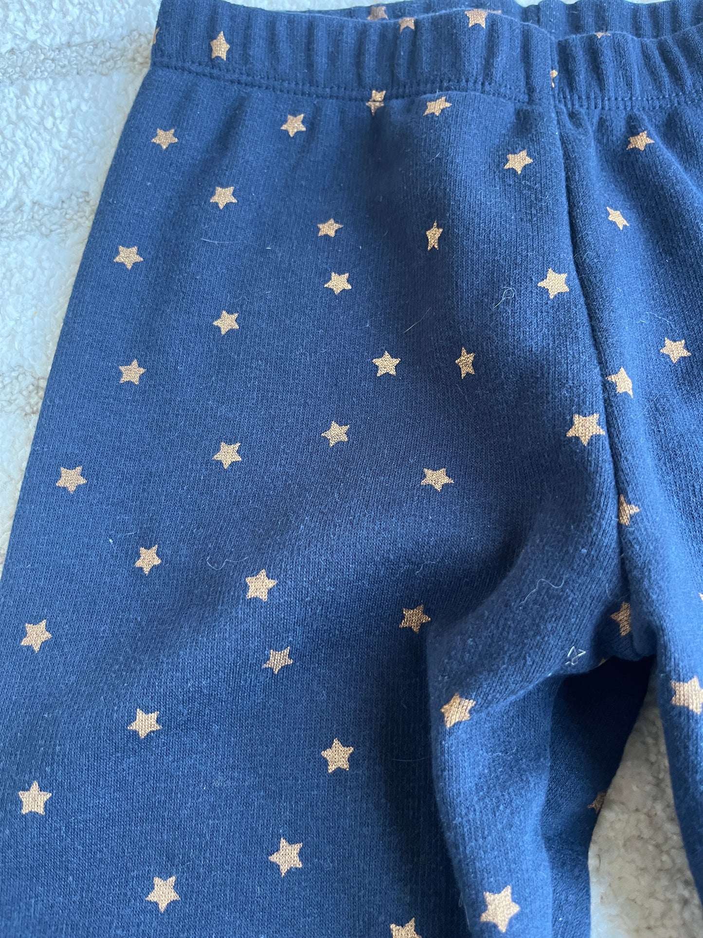 Legging bleu motifs étoiles dorées - 8 ans