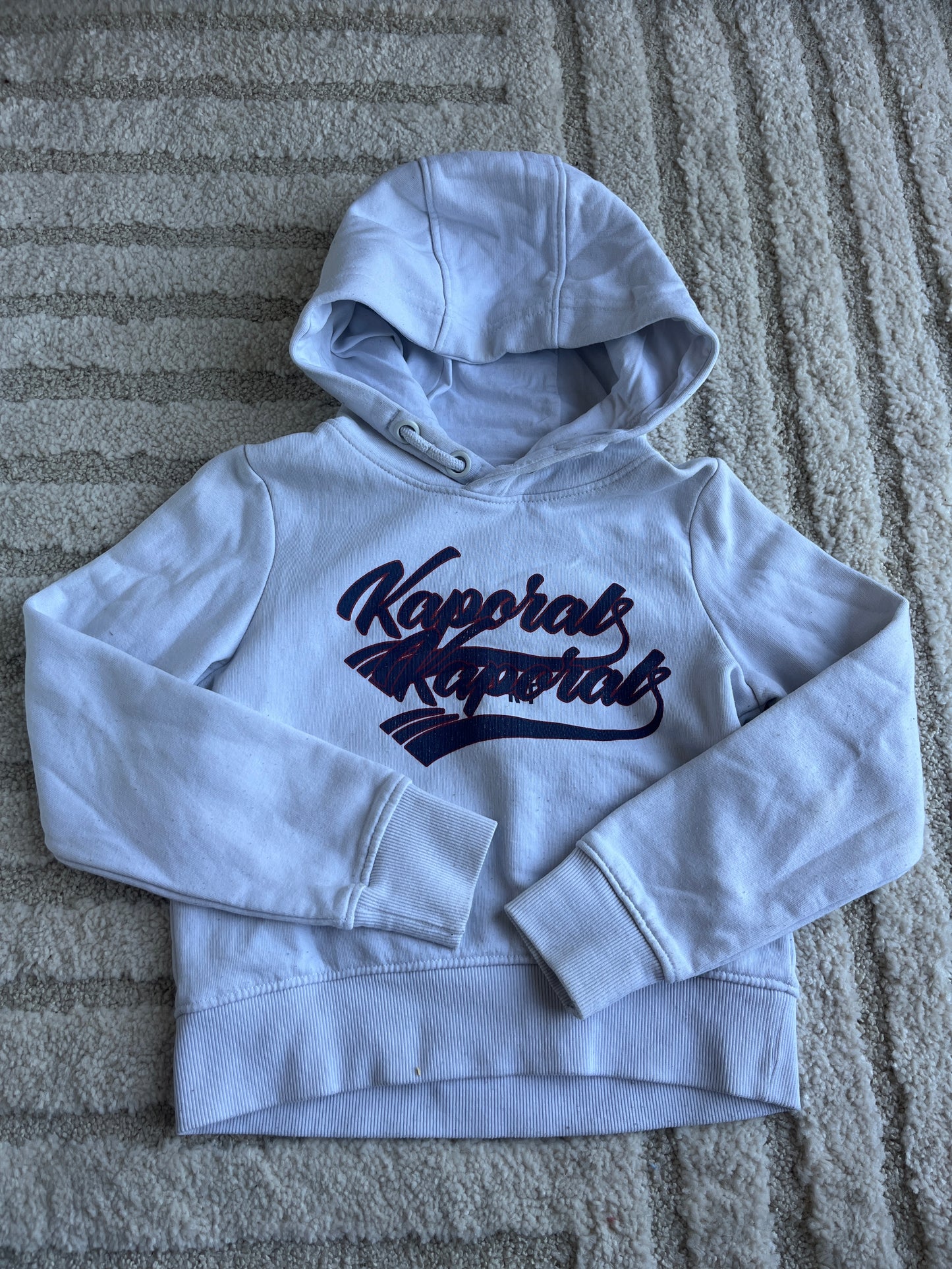 Sweat à capuche et manches longues blanc Kaporal - 8 ans