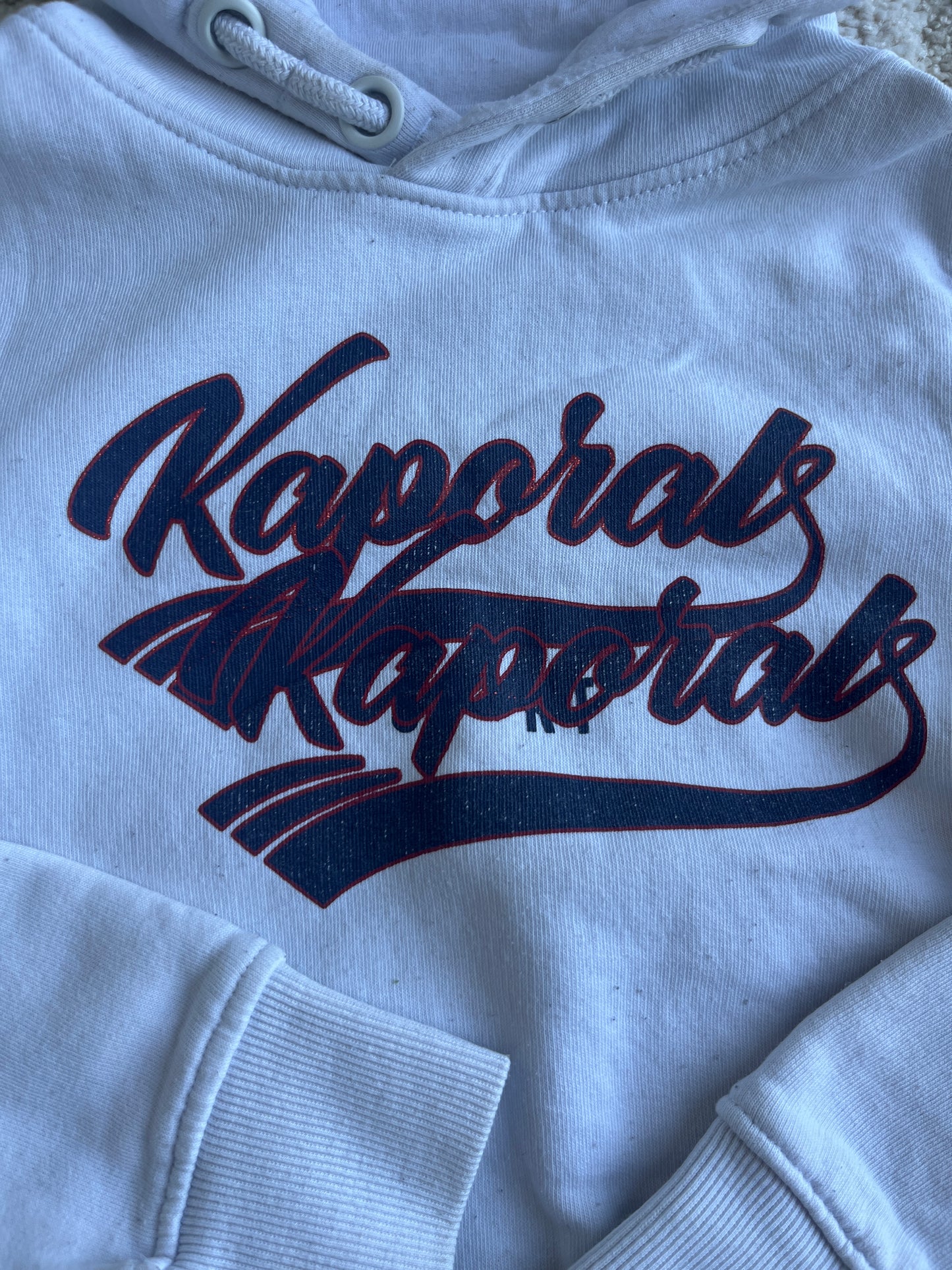 Sweat à capuche et manches longues blanc Kaporal - 8 ans