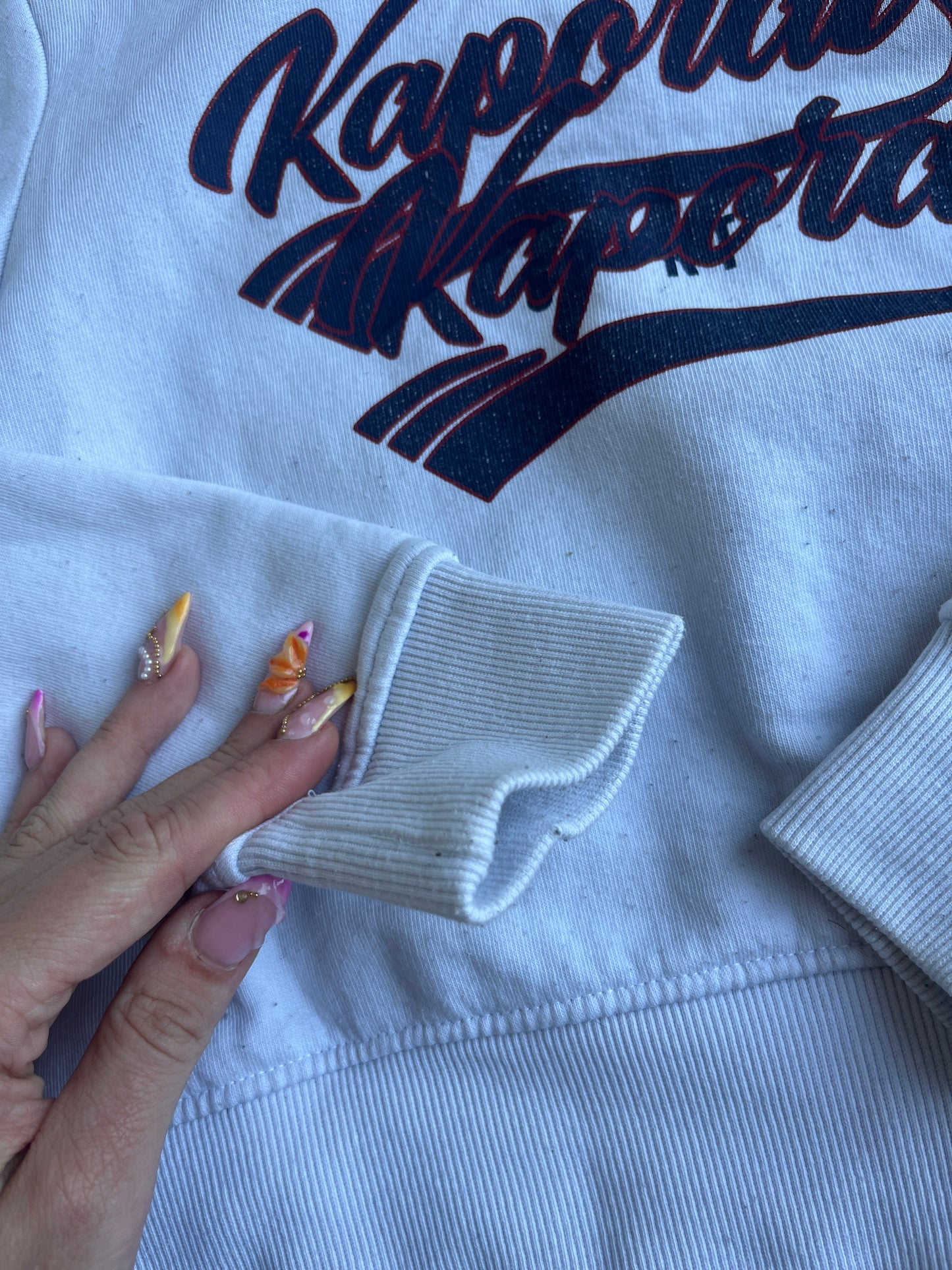 Sweat à capuche et manches longues blanc Kaporal - 8 ans