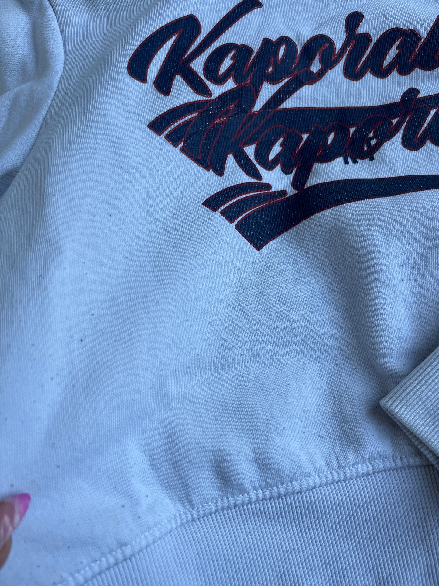 Sweat à capuche et manches longues blanc Kaporal - 8 ans