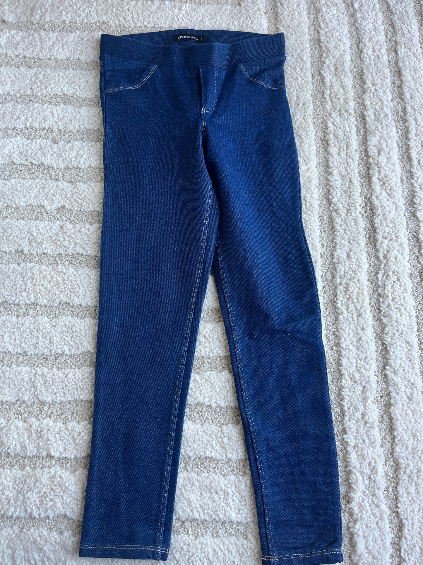 Jegging en jersey bleu - 8 ans