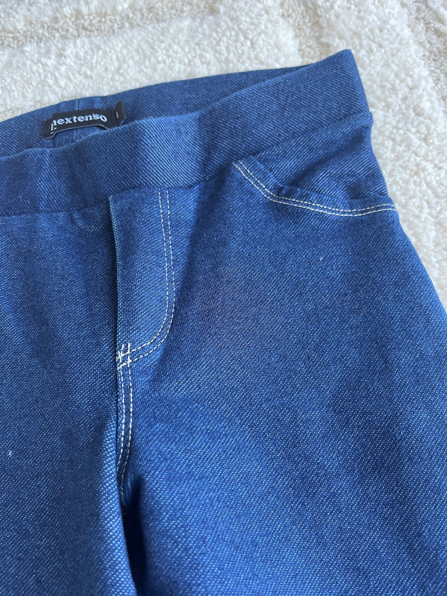 Jegging en jersey bleu - 8 ans