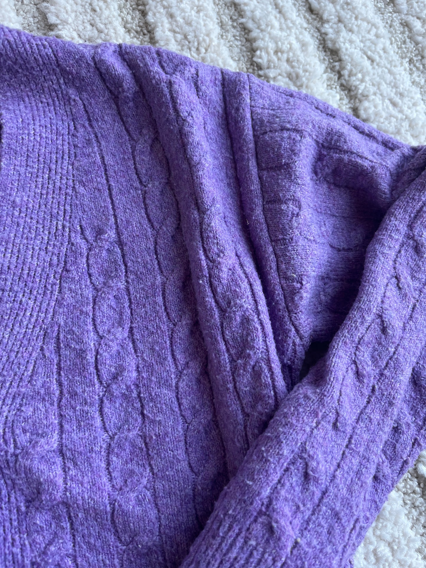 Cardigan en maille violet - 8/9 ans (134 cm)