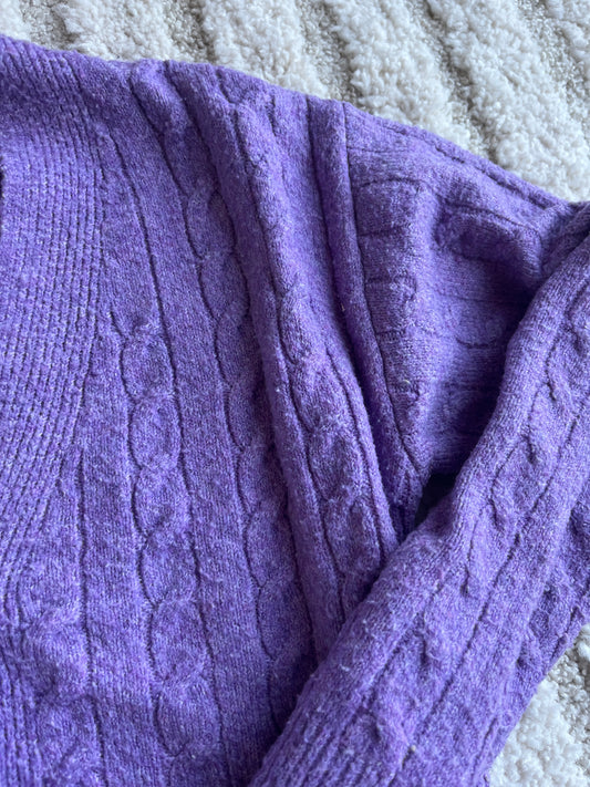 Cardigan en maille violet - 8/9 ans (134 cm)