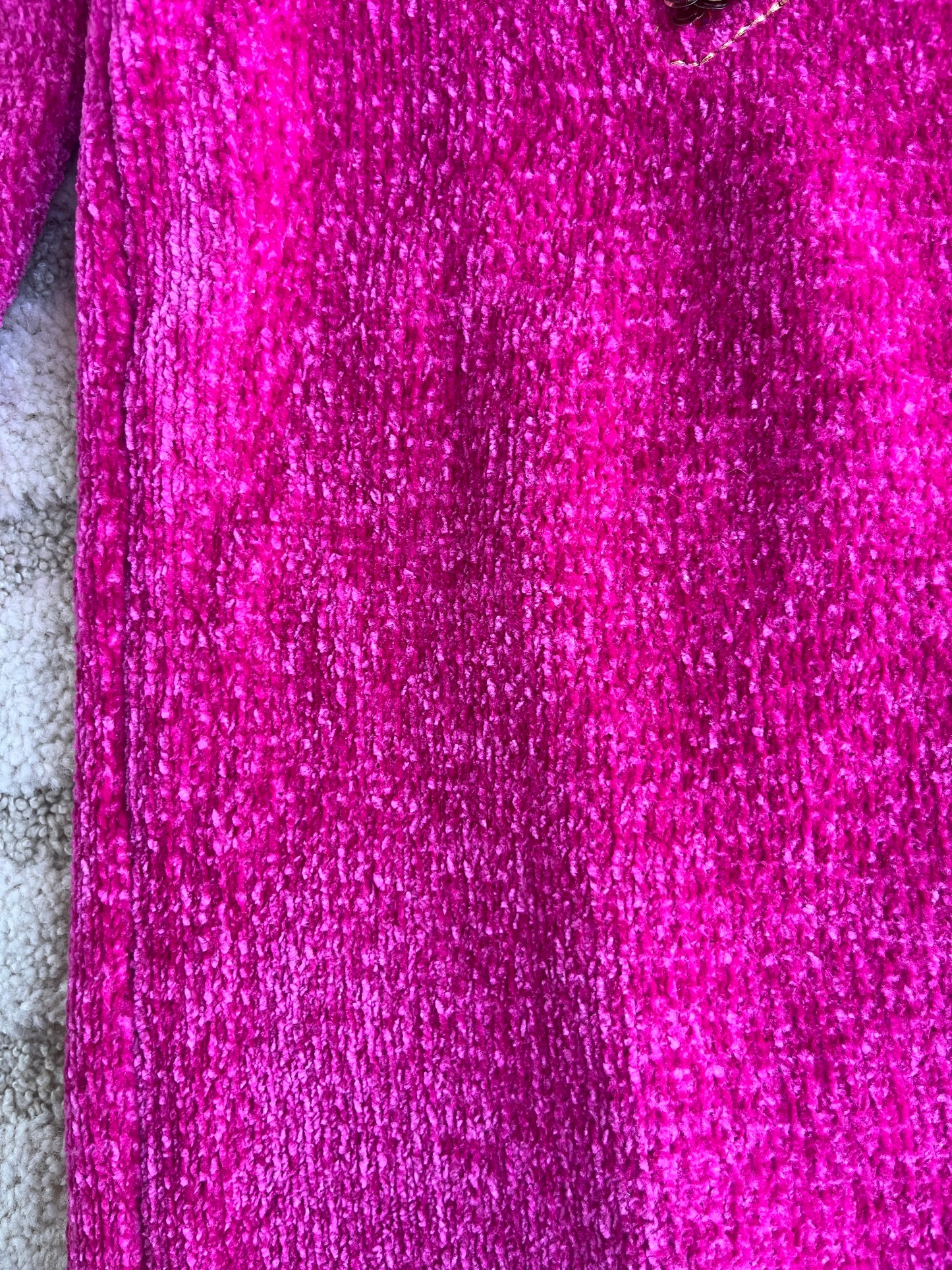 Robe pull fuchsia avec étoile dorée - 8 ans