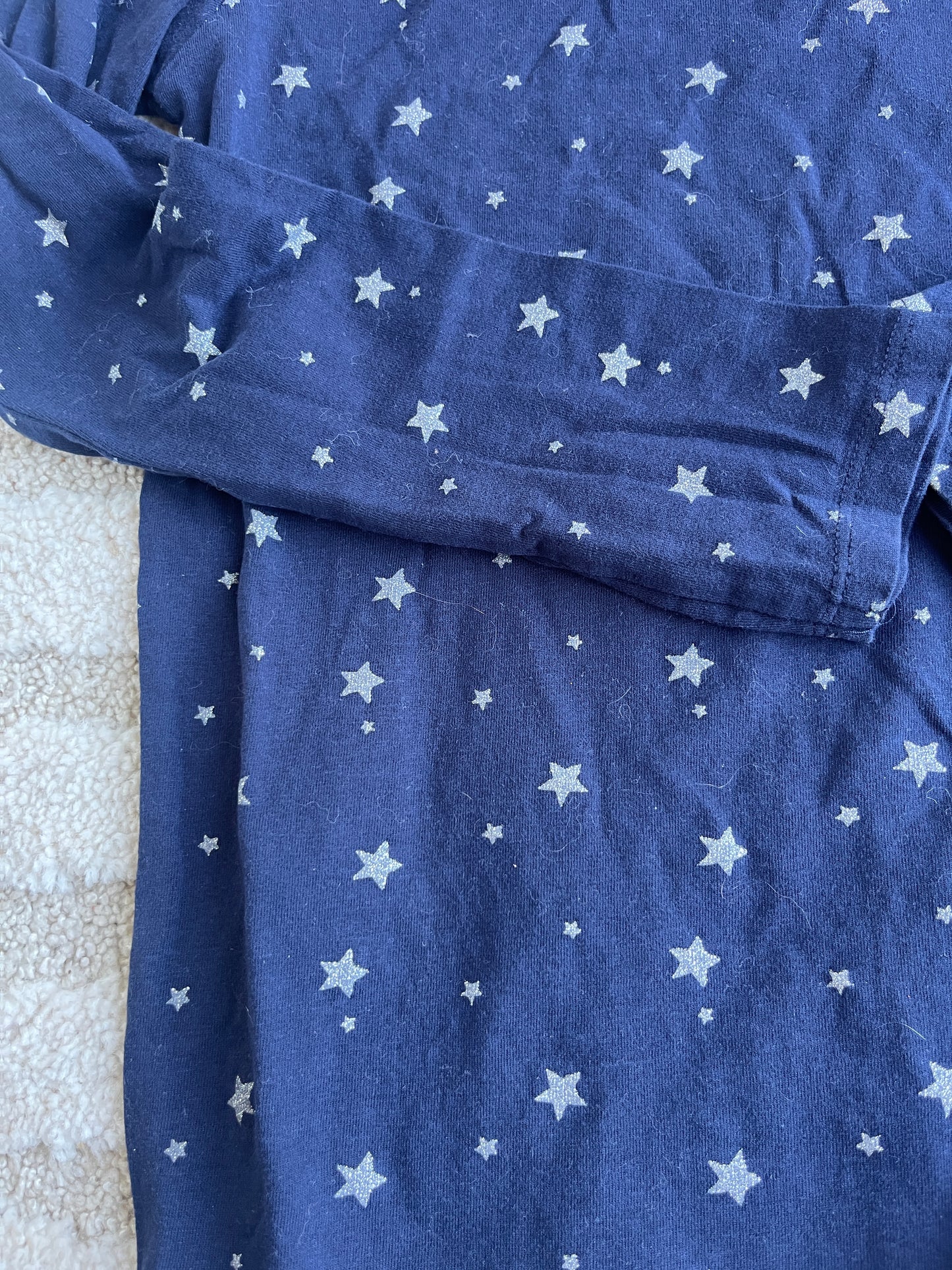 T-shirt à manches longues et col roulé bleu motifs étoiles - 10 ans