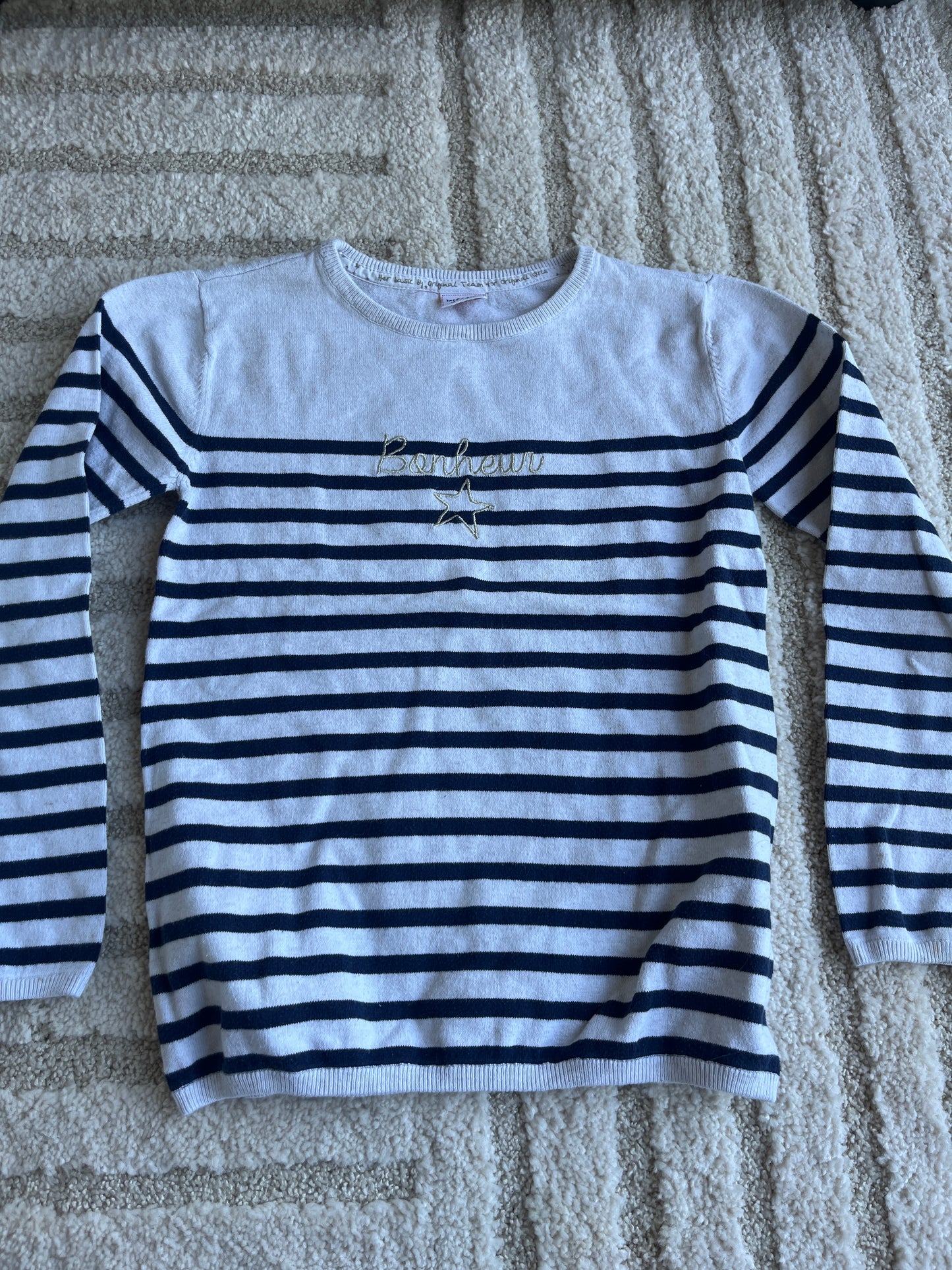 Pull à manches longues rayé « bohème » TAO - 10 ans