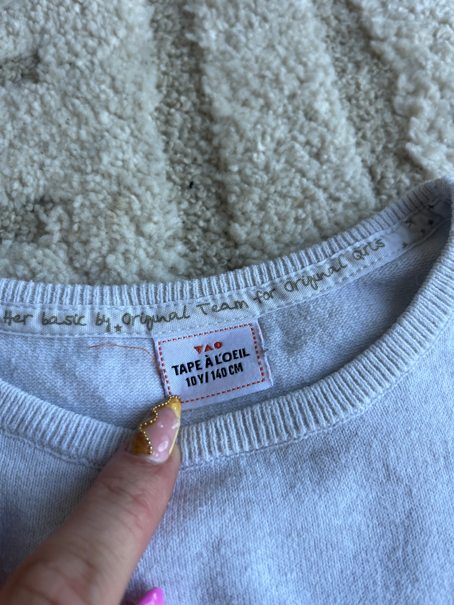 Pull à manches longues rayé « bohème » TAO - 10 ans