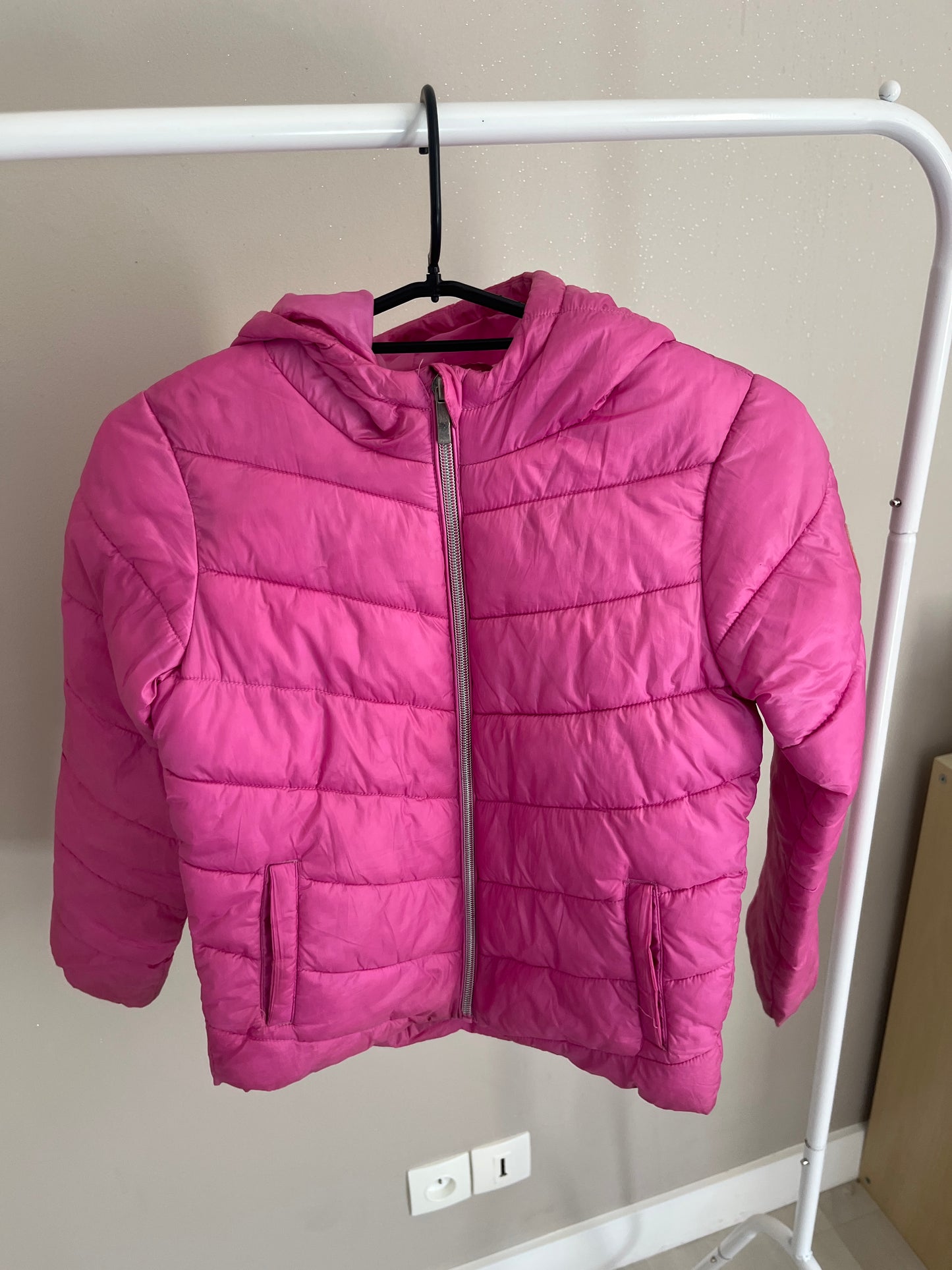 Doudoune matelassée rose à capuche Only - 9 ans