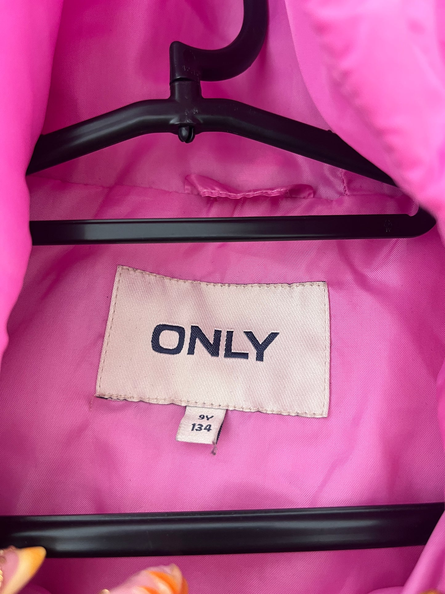Doudoune matelassée rose à capuche Only - 9 ans