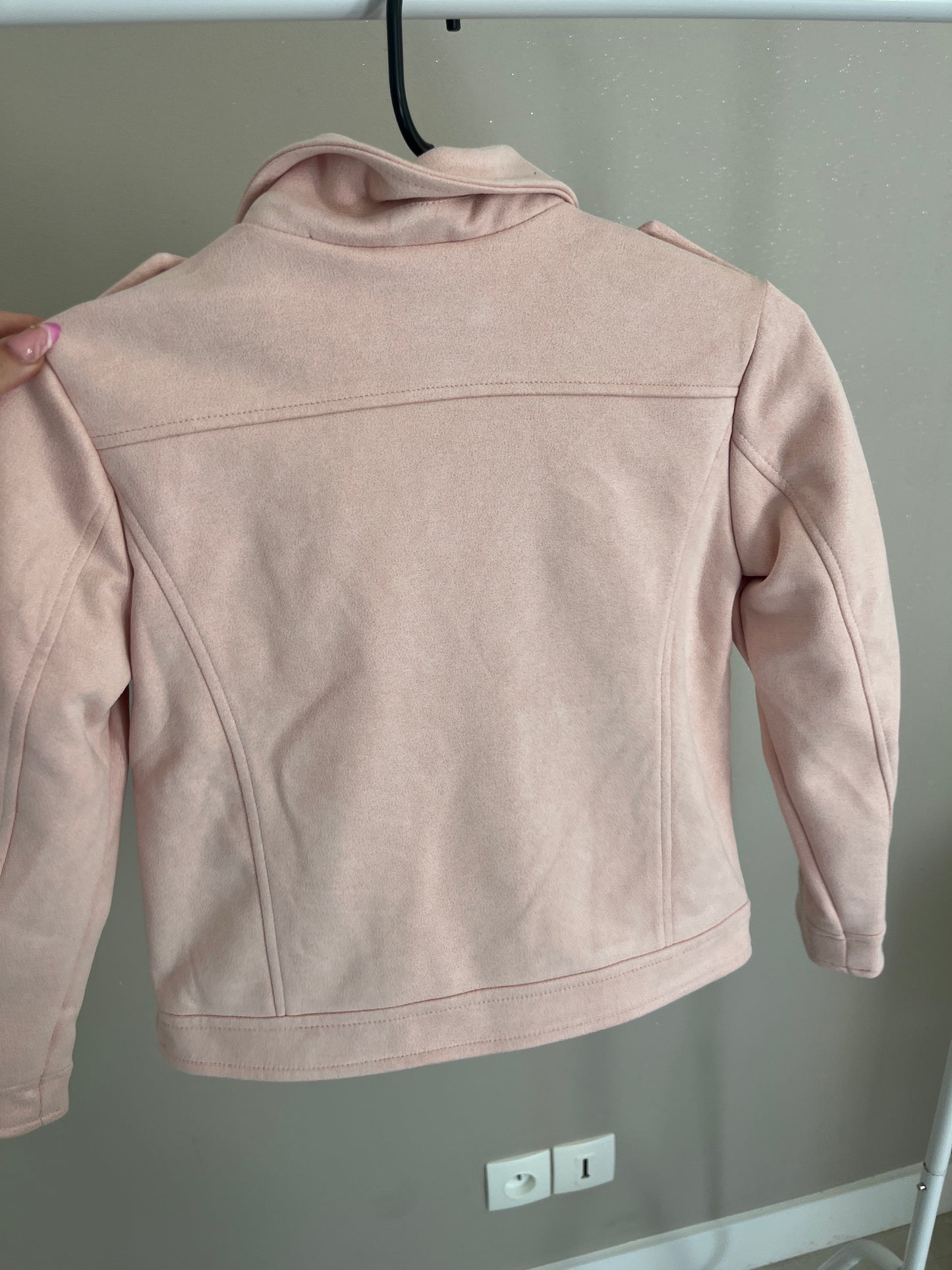 Veste à manches longues en daim rose Lili Marelle - 8 ans