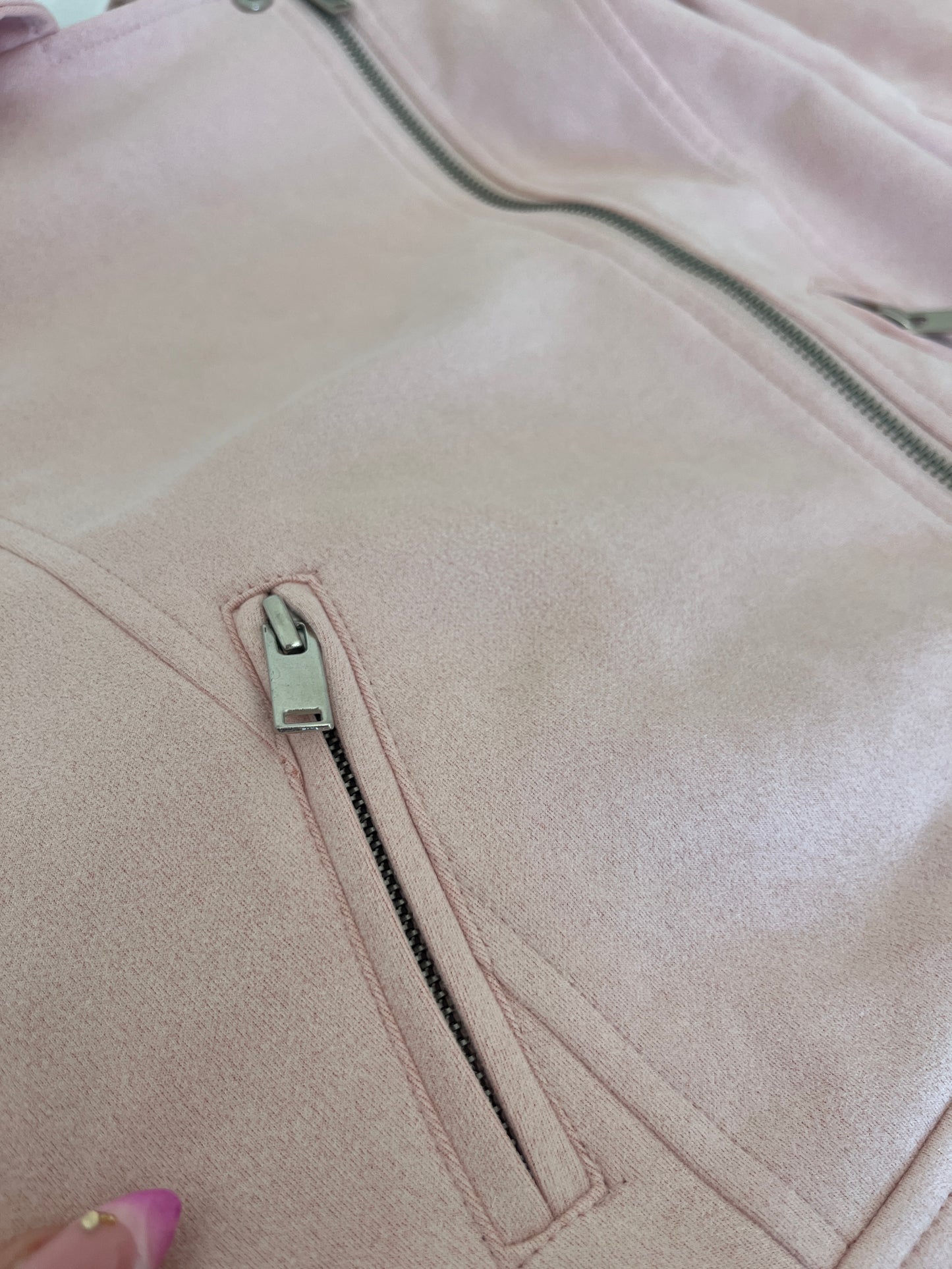 Veste à manches longues en daim rose Lili Marelle - 8 ans