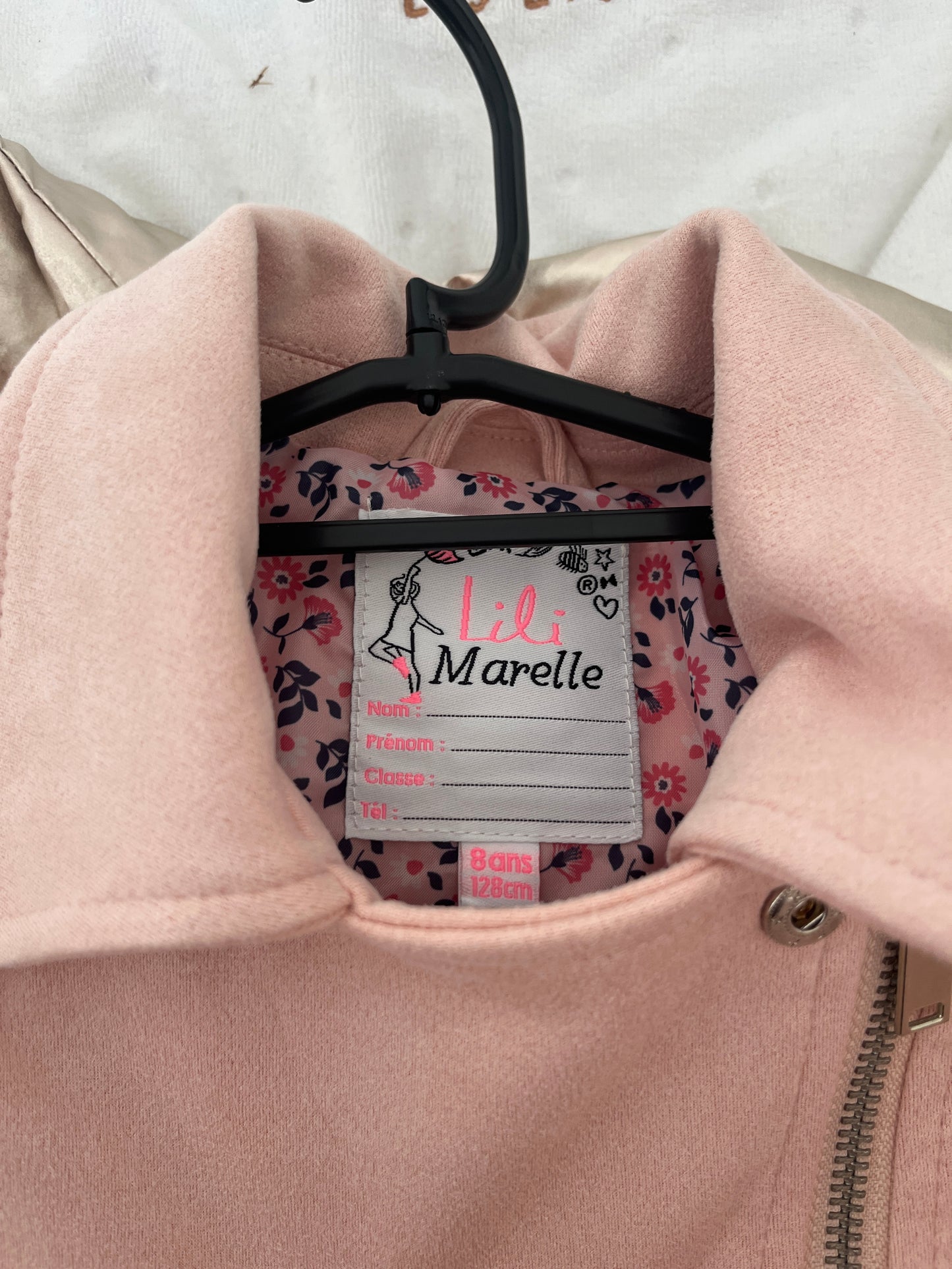 Veste à manches longues en daim rose Lili Marelle - 8 ans