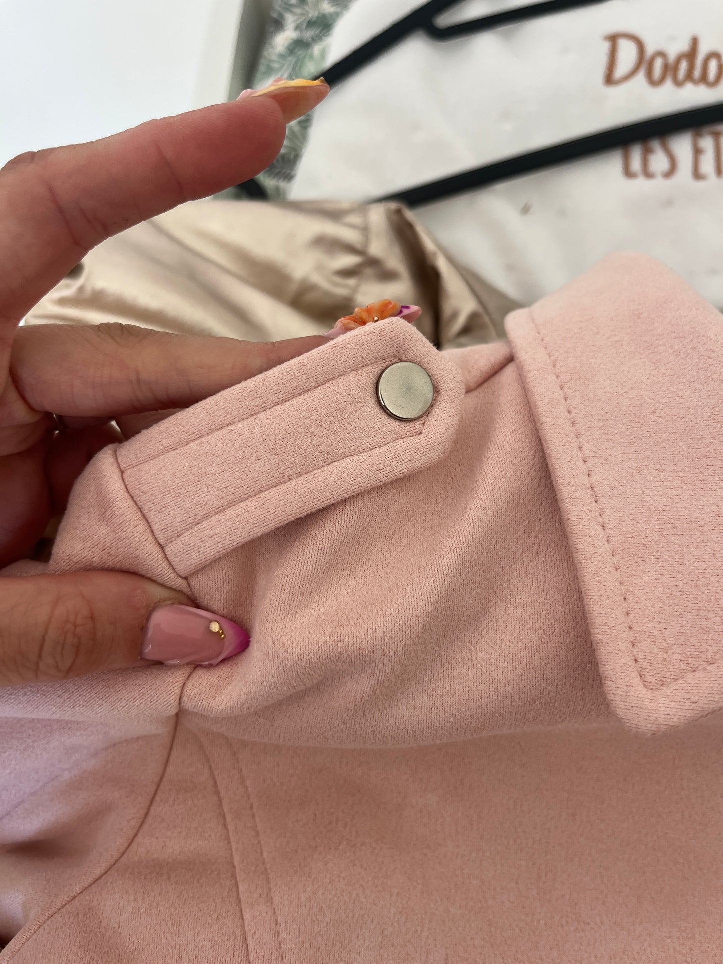 Veste à manches longues en daim rose Lili Marelle - 8 ans