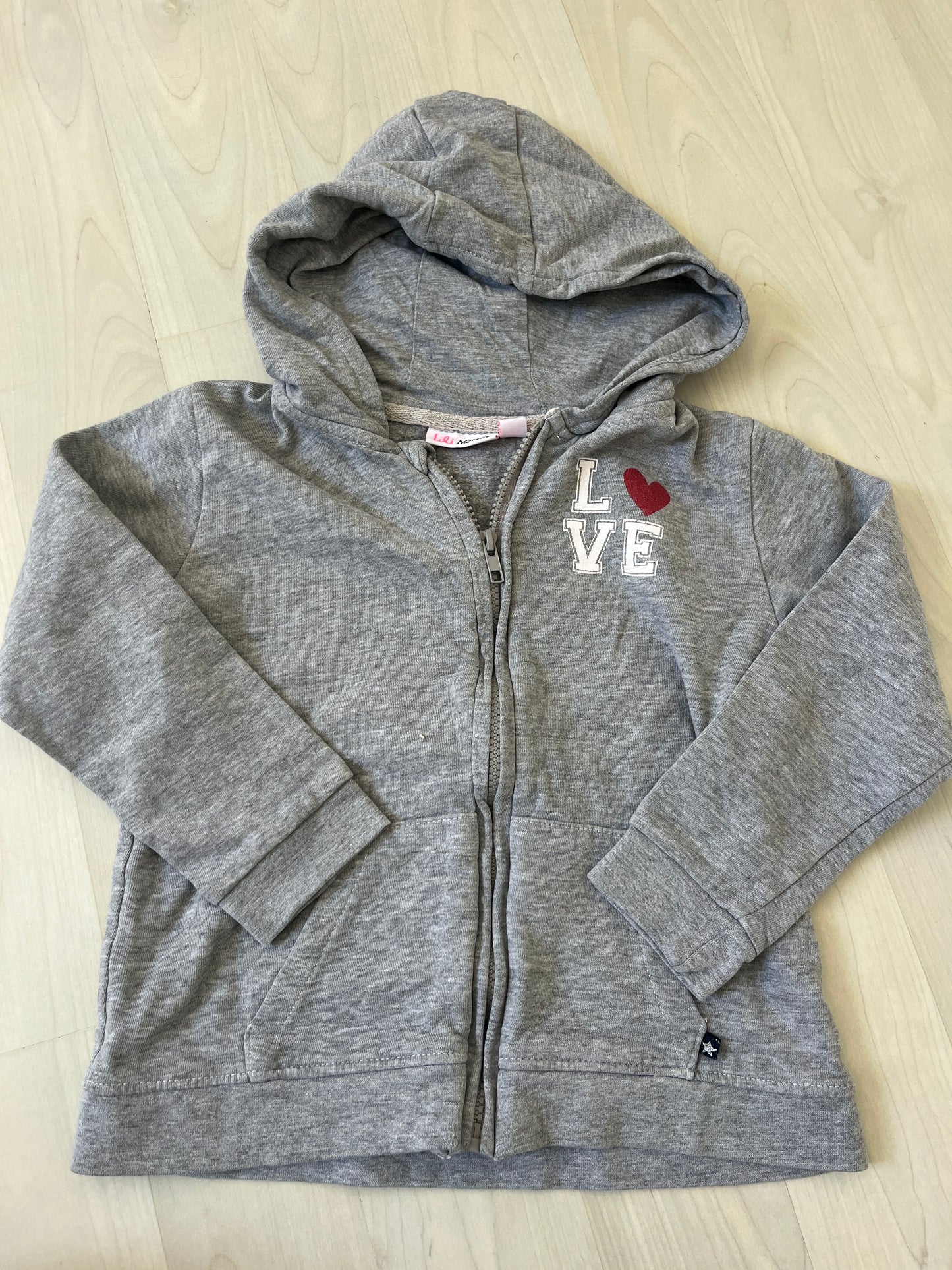 Gilet à manches longues zippée gris « Love » Lili Marelle - 8 ansi