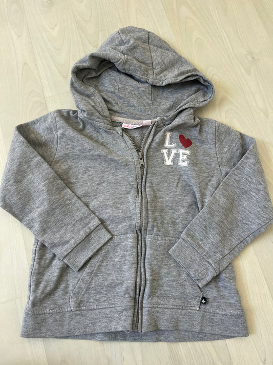 Gilet à manches longues zippée gris « Love » Lili Marelle - 8 ansi