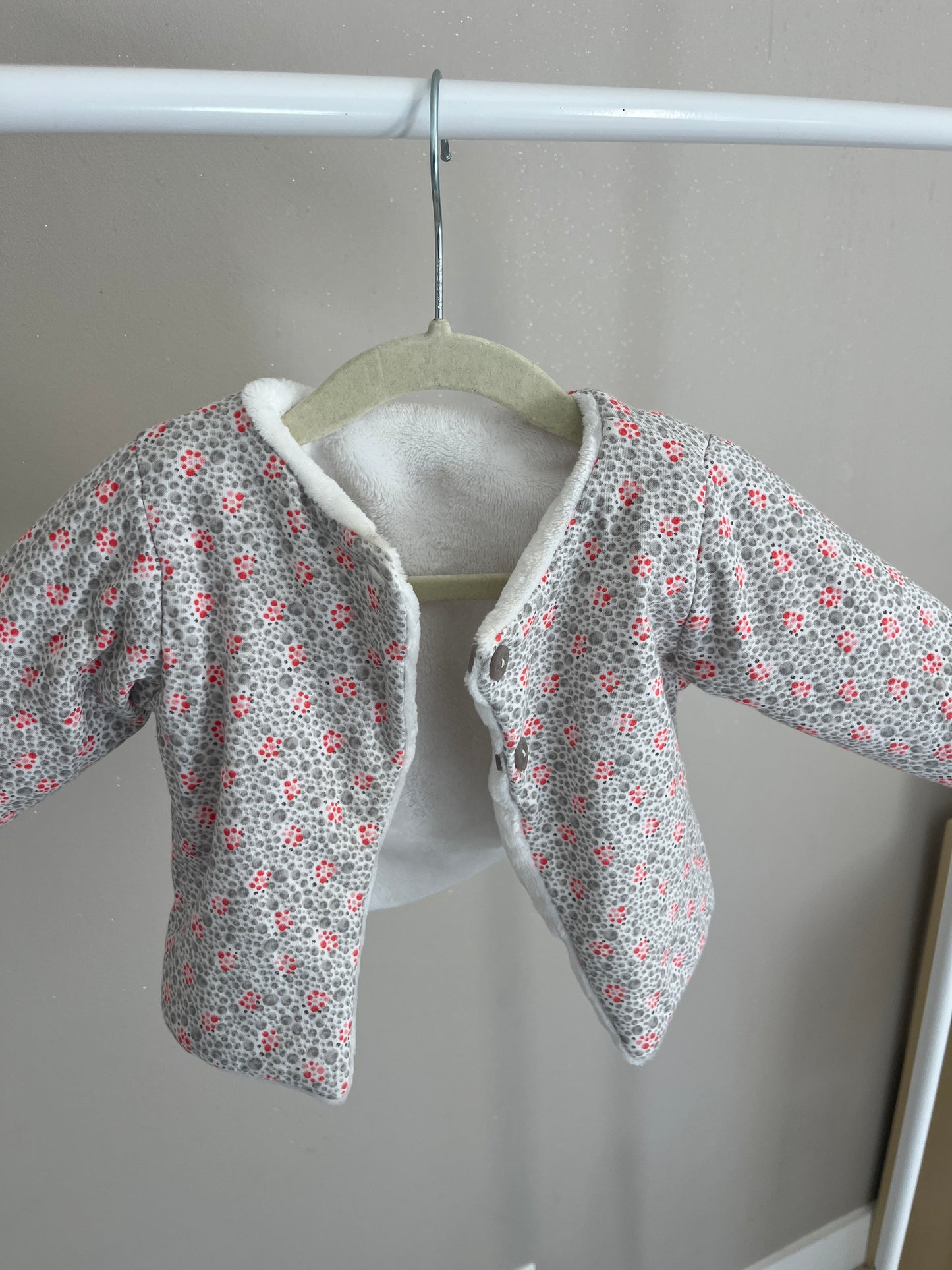 Veste à manches longues réversible Obaïbi - 6 mois