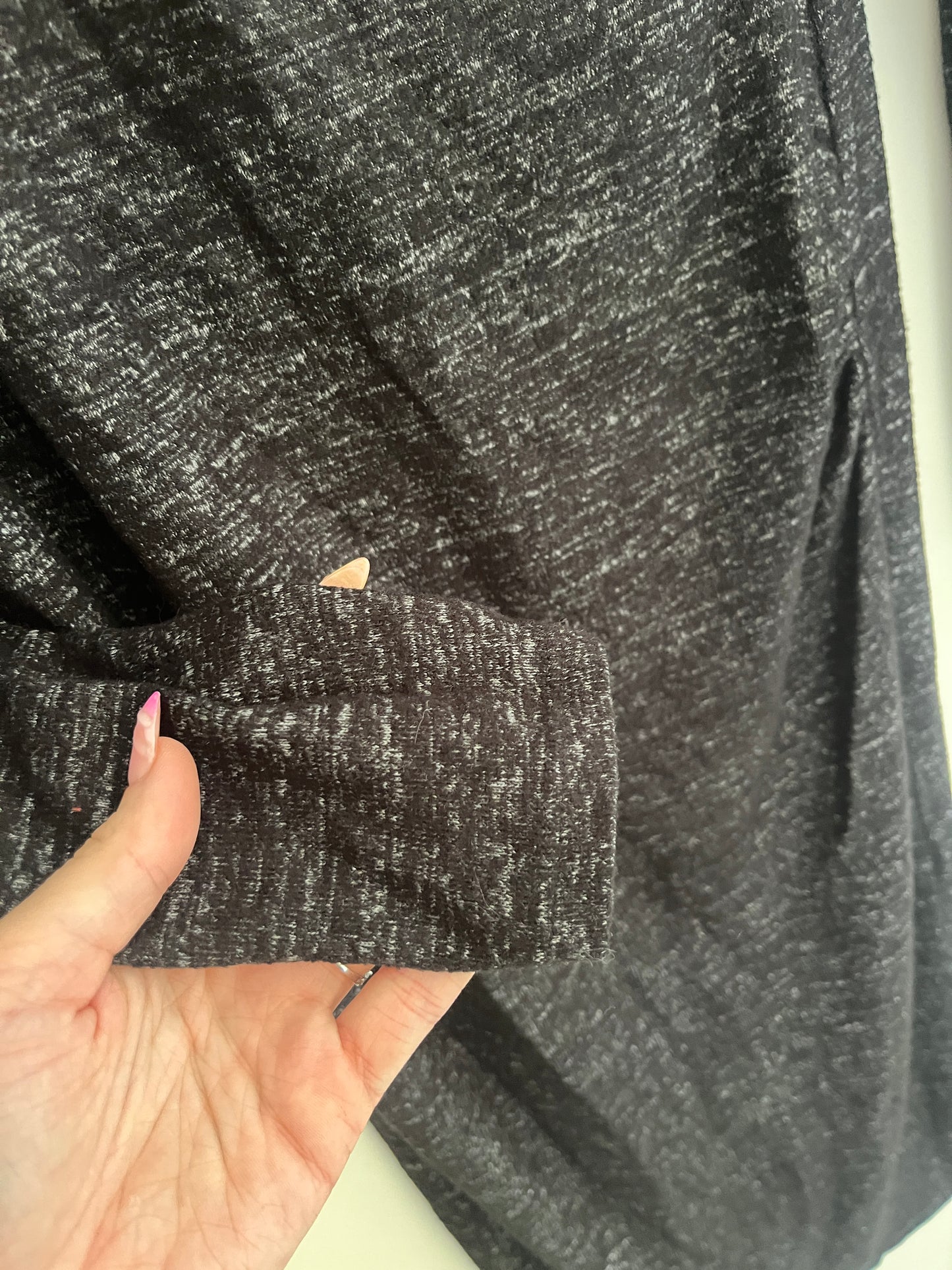 Robe de grossesse mi-longue gris chiné col croisé H&M - 38